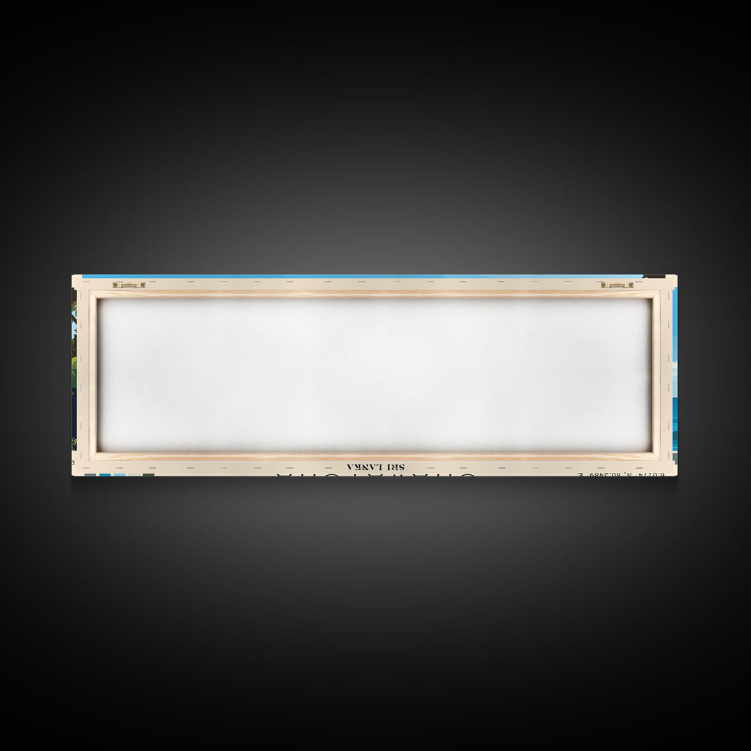 Unawatuna, Sri Lanka Panoramic Print, Vacation Gift, Sri Lanka Wall Art, Beach Painting, Beach Decor, Beach Or Lakehouse Art