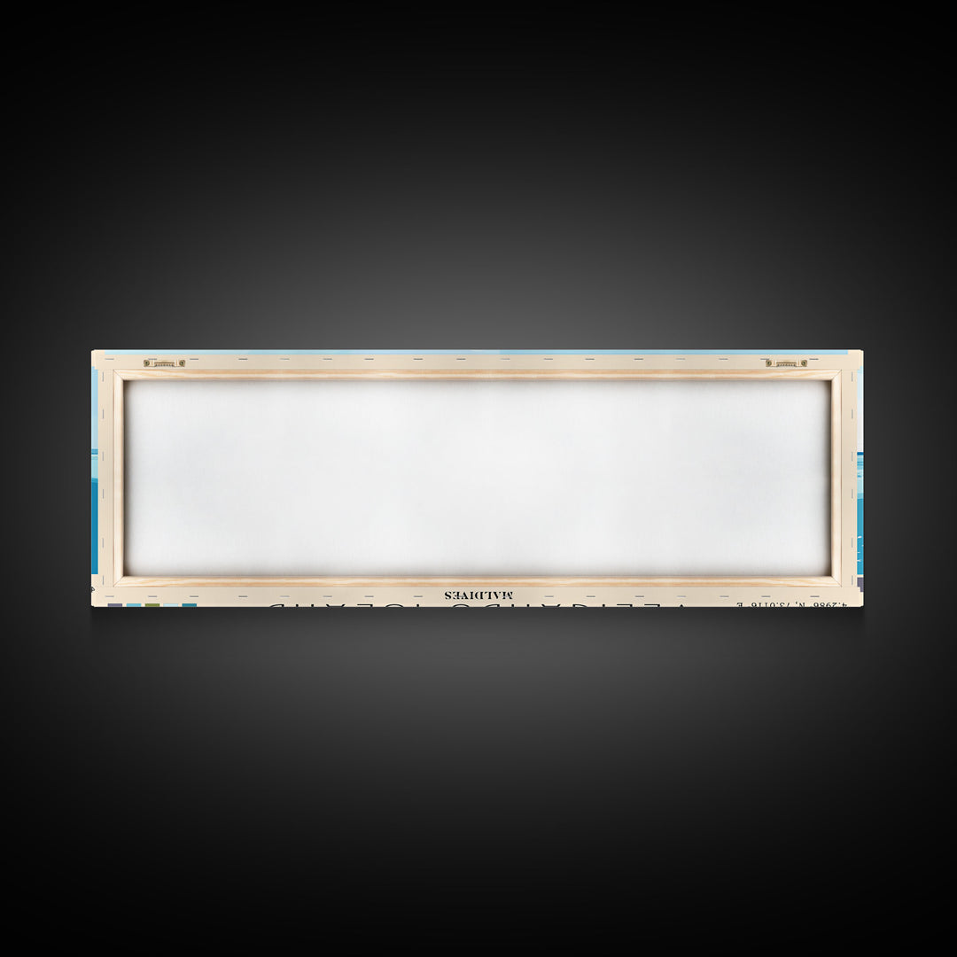 Veligandu Island, Maldives Panoramic Beach Print, Vacation Gift, Maldives Wall Art, Beach Painting, Beach Decor, Beach Painting