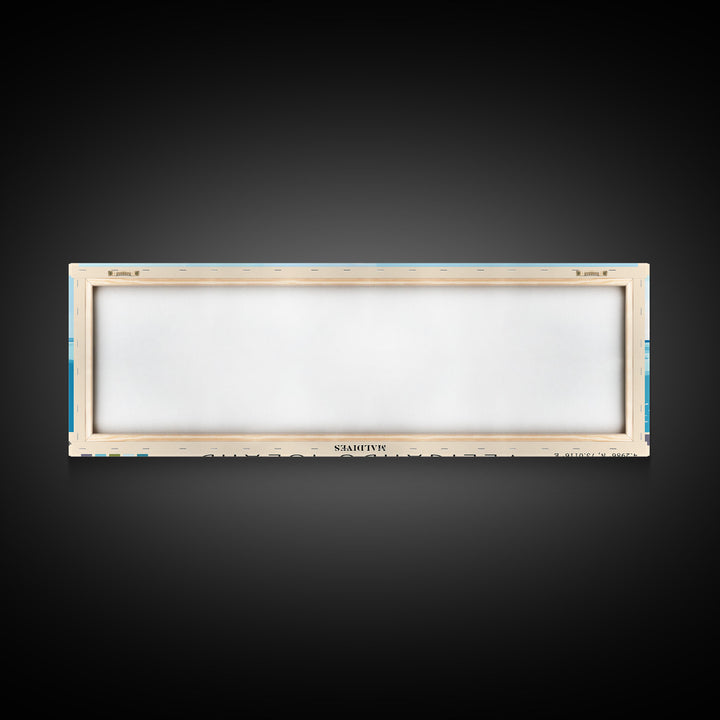 Veligandu Island, Maldives Panoramic Beach Print, Vacation Gift, Maldives Wall Art, Beach Painting, Beach Decor, Beach Painting