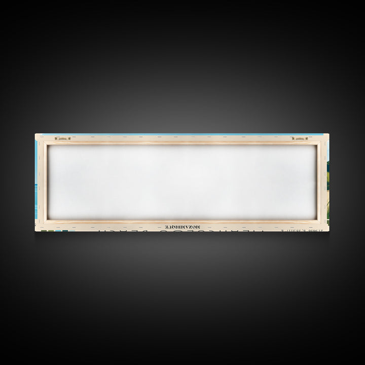 Vilanculos Beach, Mozambique Panoramic Print, Vacation Gift, Mozambique Wall Art, Beach Painting, Beach Decor, Large Wall Art, Wood Frame Art