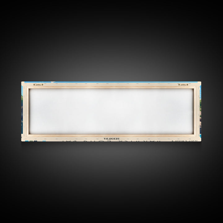 Warwick Long Bay, Bermuda Panoramic Print, Vacation Gift, Bermuda Wall Art, Beach Painting, Beach Decor, Large Wall Art, Wood Frame Art
