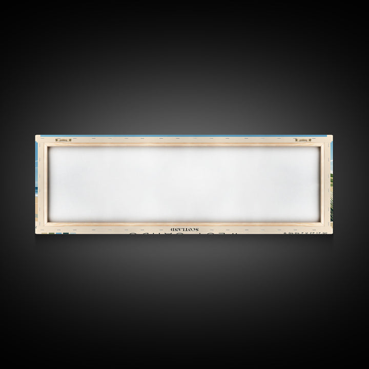 West Sands, Scotland Panoramic Print, Vacation Gift, Scotland Wall Art, Beach Painting, Beach Decor, Large Wall Art, Wood Frame Art