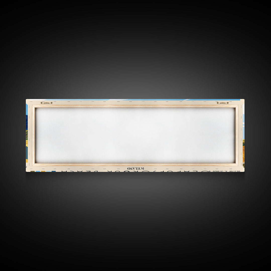 Ólafsfjörður Beach, Iceland Panoramic Print, Vacation Gift, Iceland Wall Art, Beach Painting, Beach Decor, Beach Or Lakehouse Art