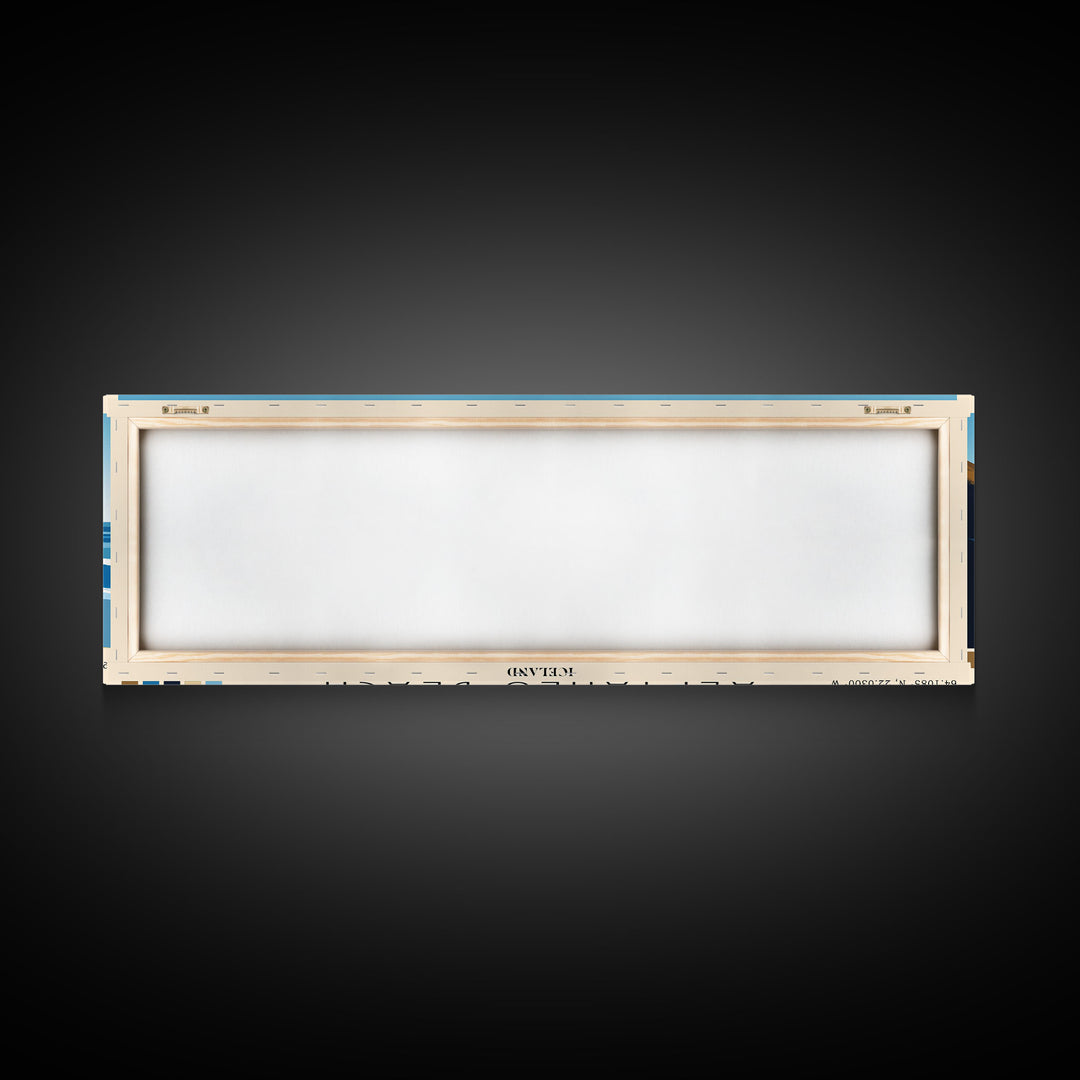 Álftanes Beach, Iceland Panoramic Print, Vacation Gift, Iceland Wall Art, Beach Painting, Beach Decor, Large Wall Art, Wood Frame Art
