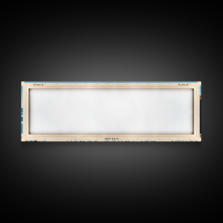 Álftanes Beach, Iceland Panoramic Print, Vacation Gift, Iceland Wall Art, Beach Painting, Beach Decor, Large Wall Art, Wood Frame Art