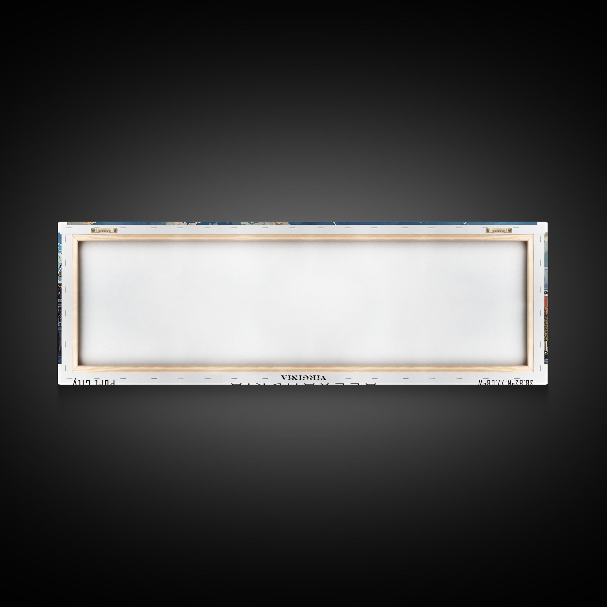 Alexandria Virginia Panoramic Painting, Watercolor Framed Canvas Print, Scenic City Art, Travel Poster, Wall Hanging, Home Decor, Living Room Art