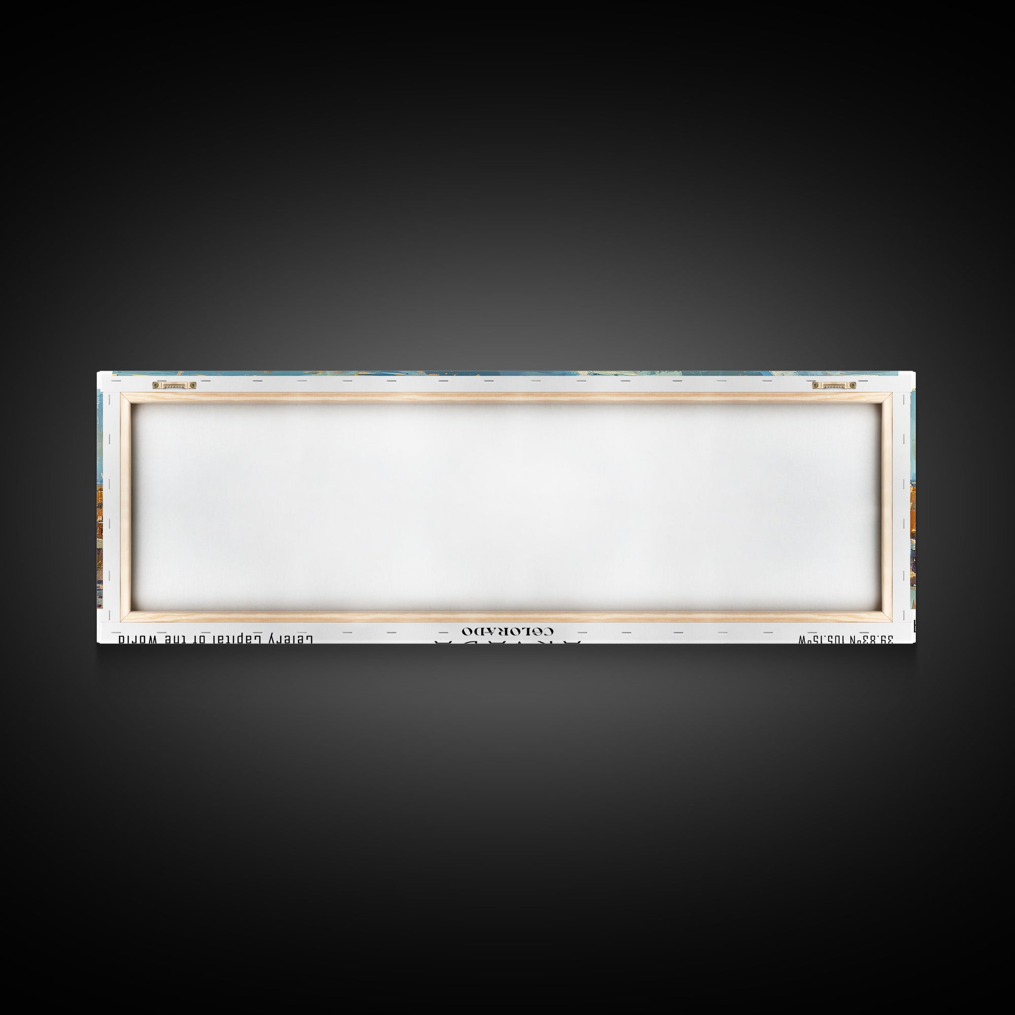 Arvada Colorado Panoramic Painting, Watercolor Framed Canvas Print, Scenic City Art, Travel Poster, Home Decor, Wall Art, Gift Idea