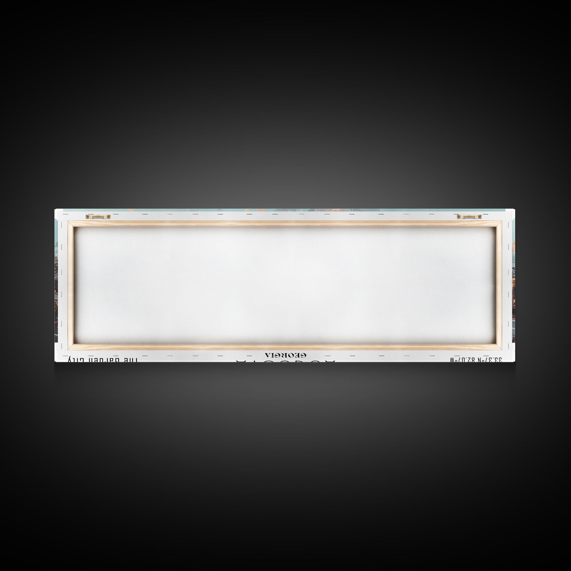 Augusta Georgia Panoramic Painting, Watercolor Framed Canvas Print, Scenic City Art, Travel Poster, Wall Decor, Living Room Art, Gift Idea