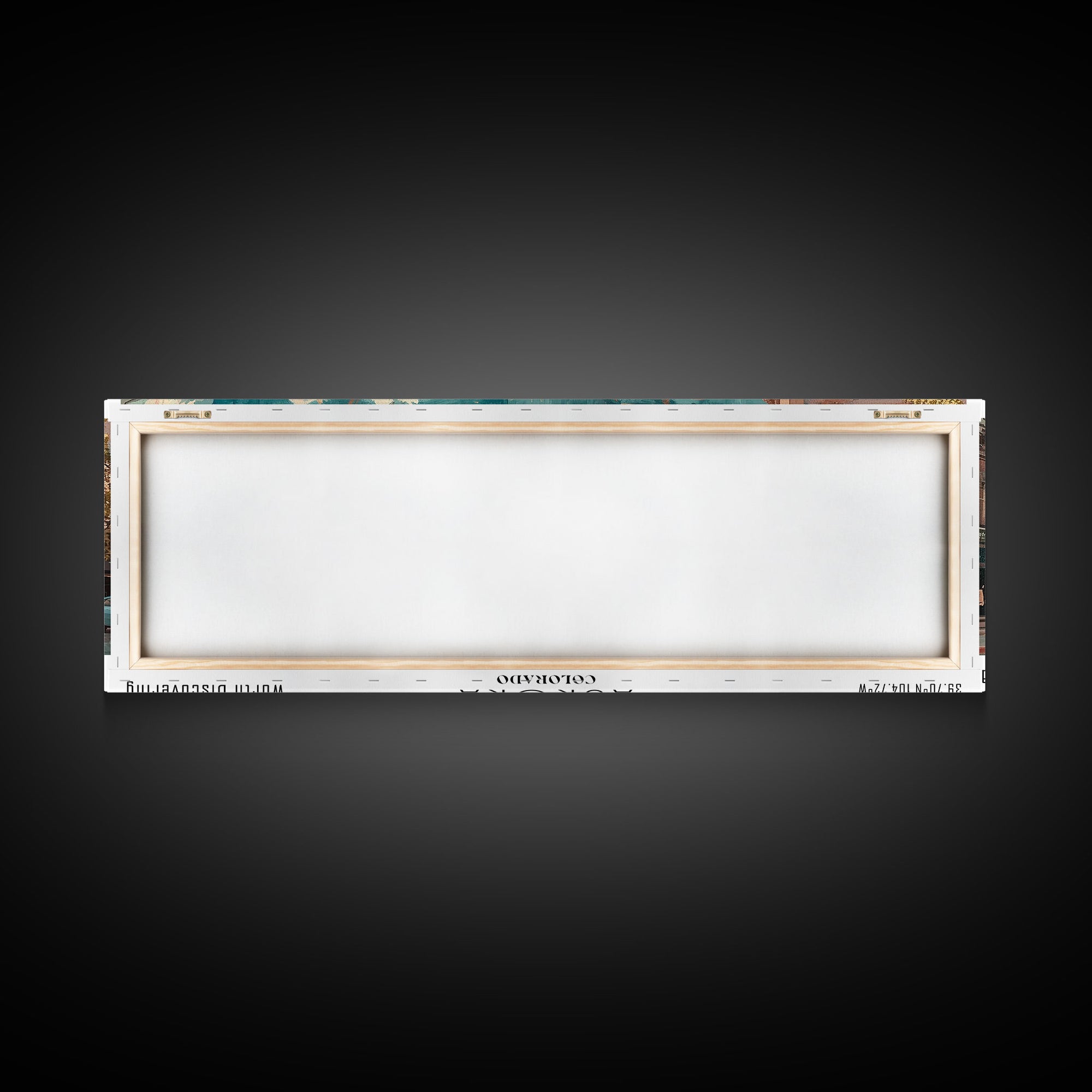 Aurora Colorado Panoramic Painting, Watercolor Framed Canvas Print, Scenic City Art, Travel Poster, Home Decor, Wall Hanging, Office Wall Art