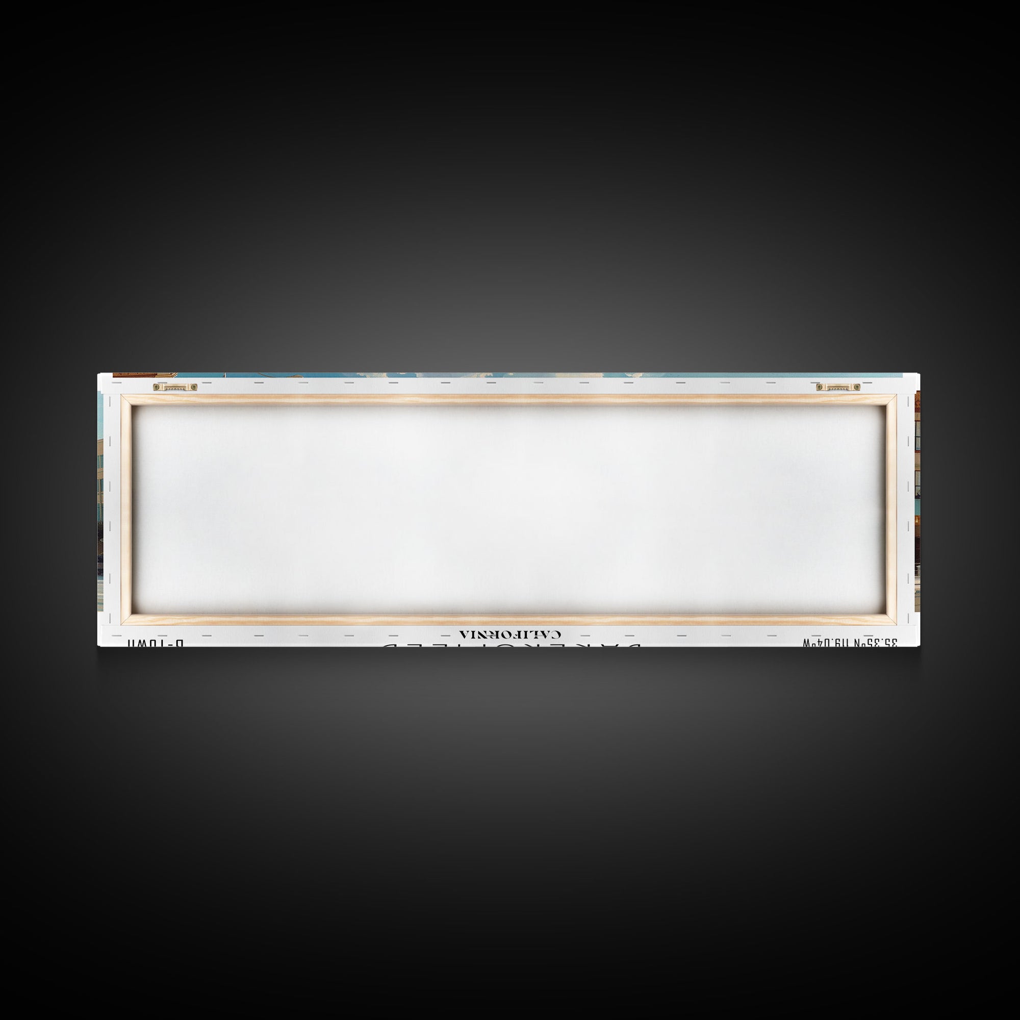 Bakersfield California Panoramic Watercolor Painting, Framed Canvas Print, Scenic City Art, Travel Poster, Wall Decor, Living Room Art, Office Wall Art