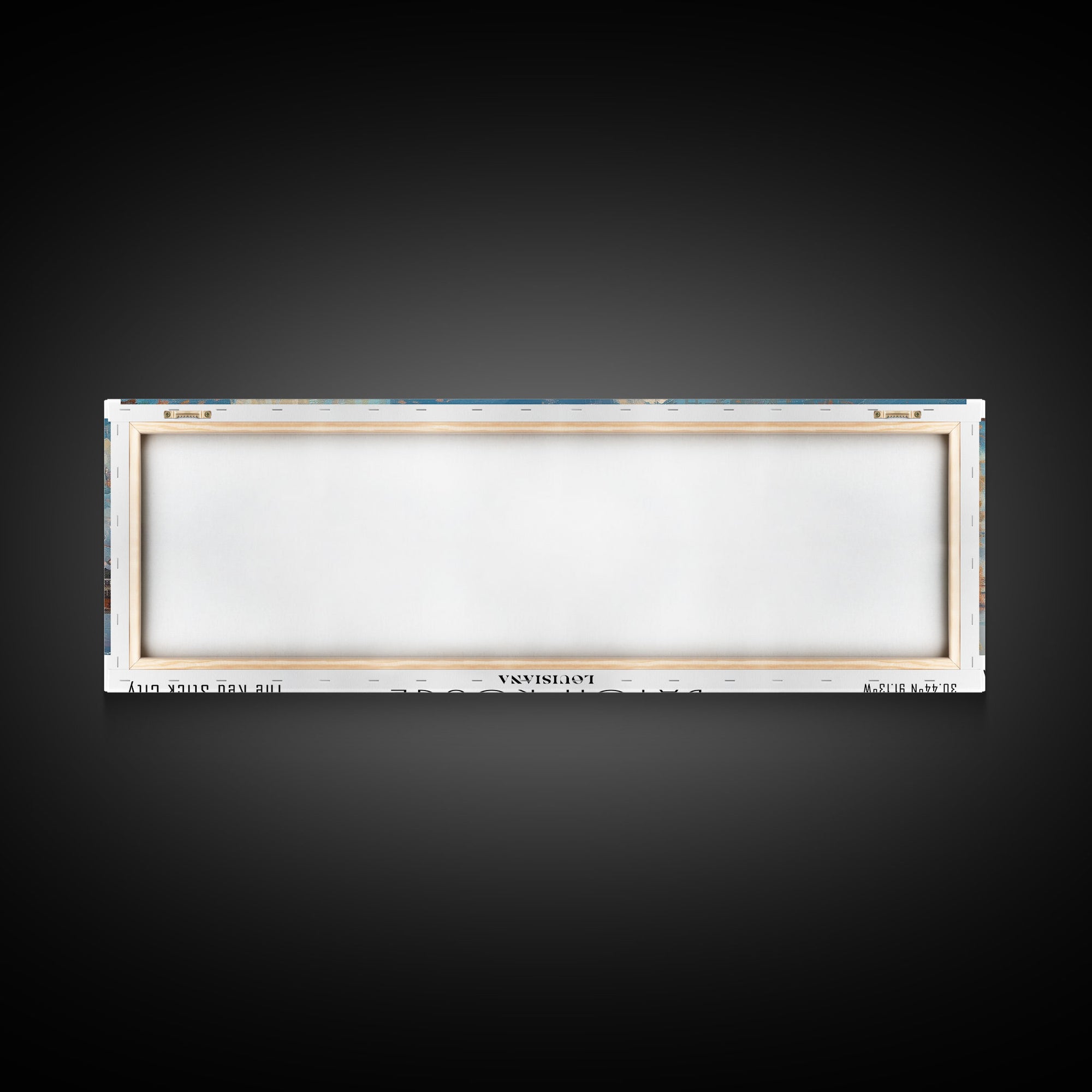 Baton Rouge Louisiana Panoramic Painting, Watercolor Framed Canvas Print, Scenic City Art, Travel Poster, Home Decor, Wall Art, Office Wall Art