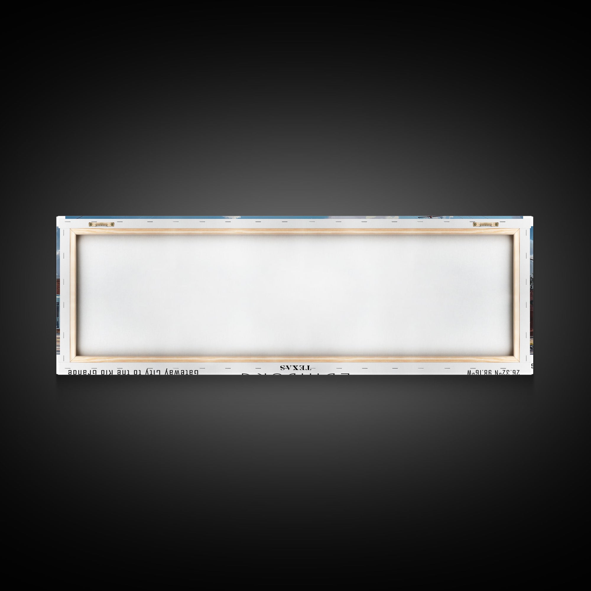 Edinburg Texas Panoramic Watercolor Painting, Scenic Framed Canvas Print, Urban Wall Art for Office, Travel Poster, Home Decor, City Gift Idea