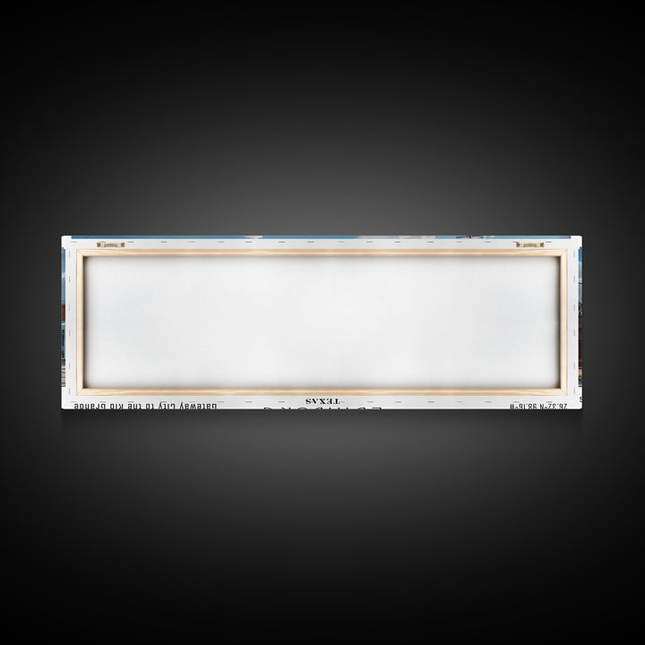 Edinburg Texas Panoramic Watercolor Painting, Scenic Framed Canvas Print, Urban Wall Art for Office, Travel Poster, Home Decor, City Gift Idea