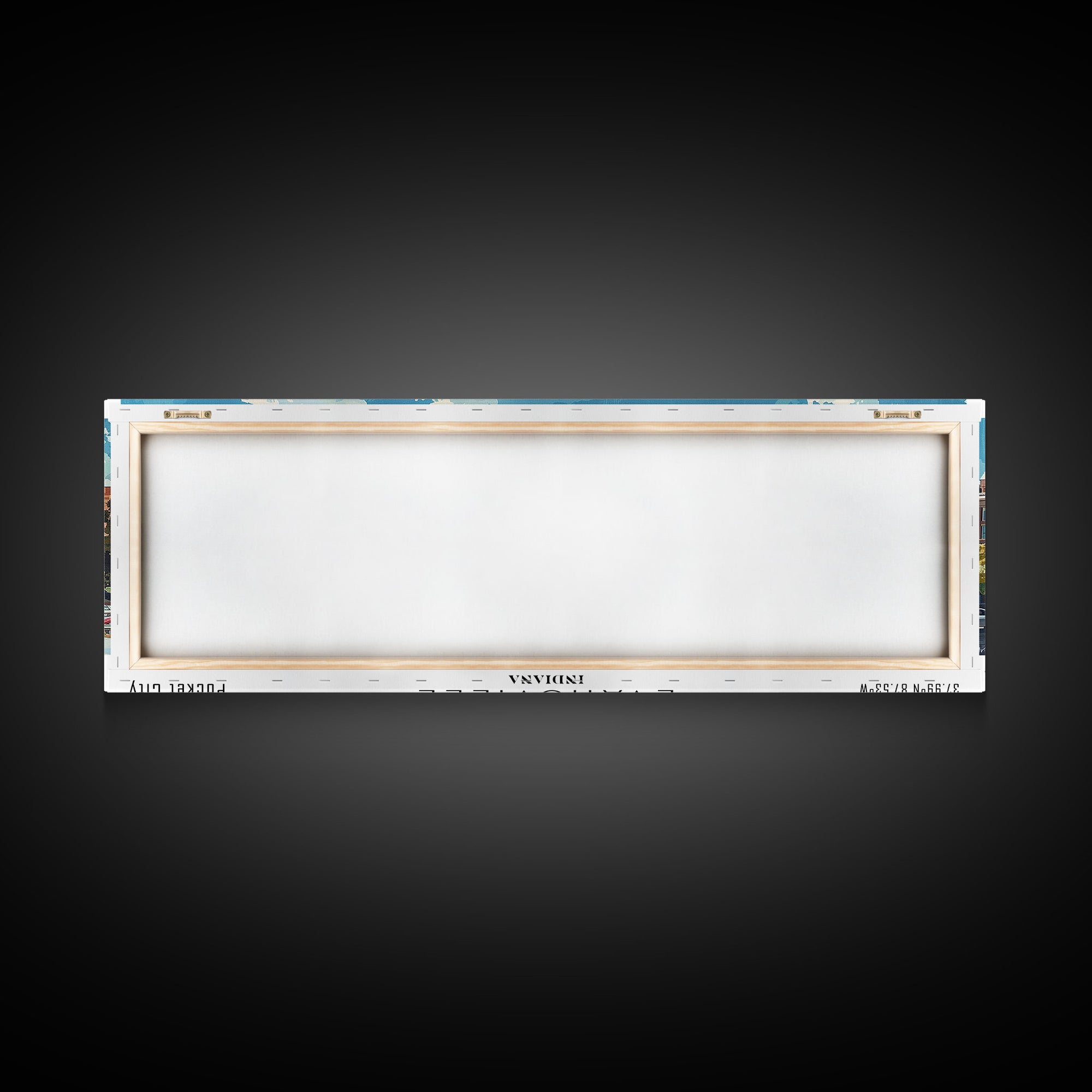 Evansville Indiana Panoramic Watercolor Painting, Scenic Framed Canvas Print, Urban Wall Art for Living Room, Travel Poster, Home Decor, City Gift Idea