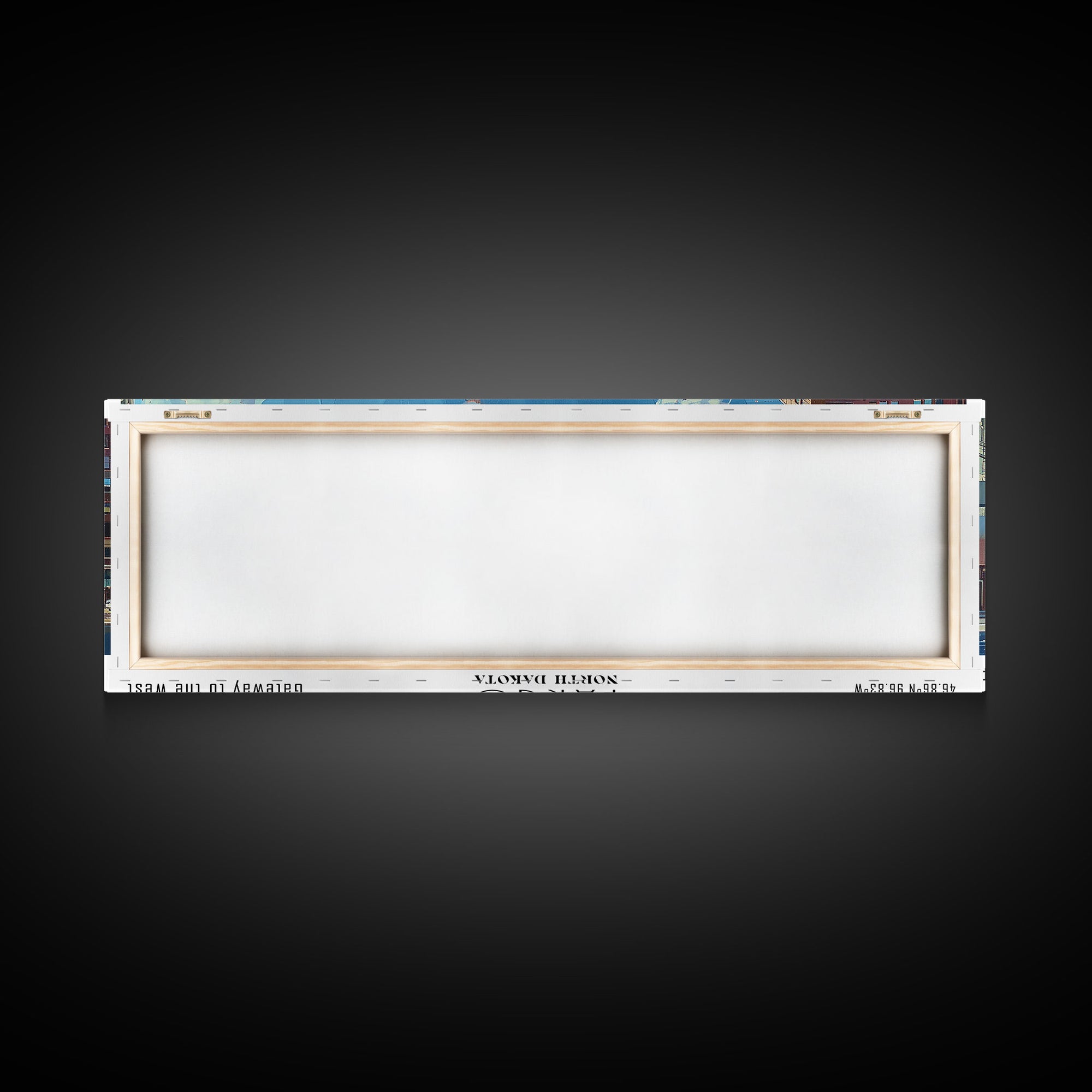 Fargo North Carolina Panoramic Watercolor Painting, Scenic Framed Canvas Print, Urban Wall Art for Office, Travel Decor, City Print, Gift Idea