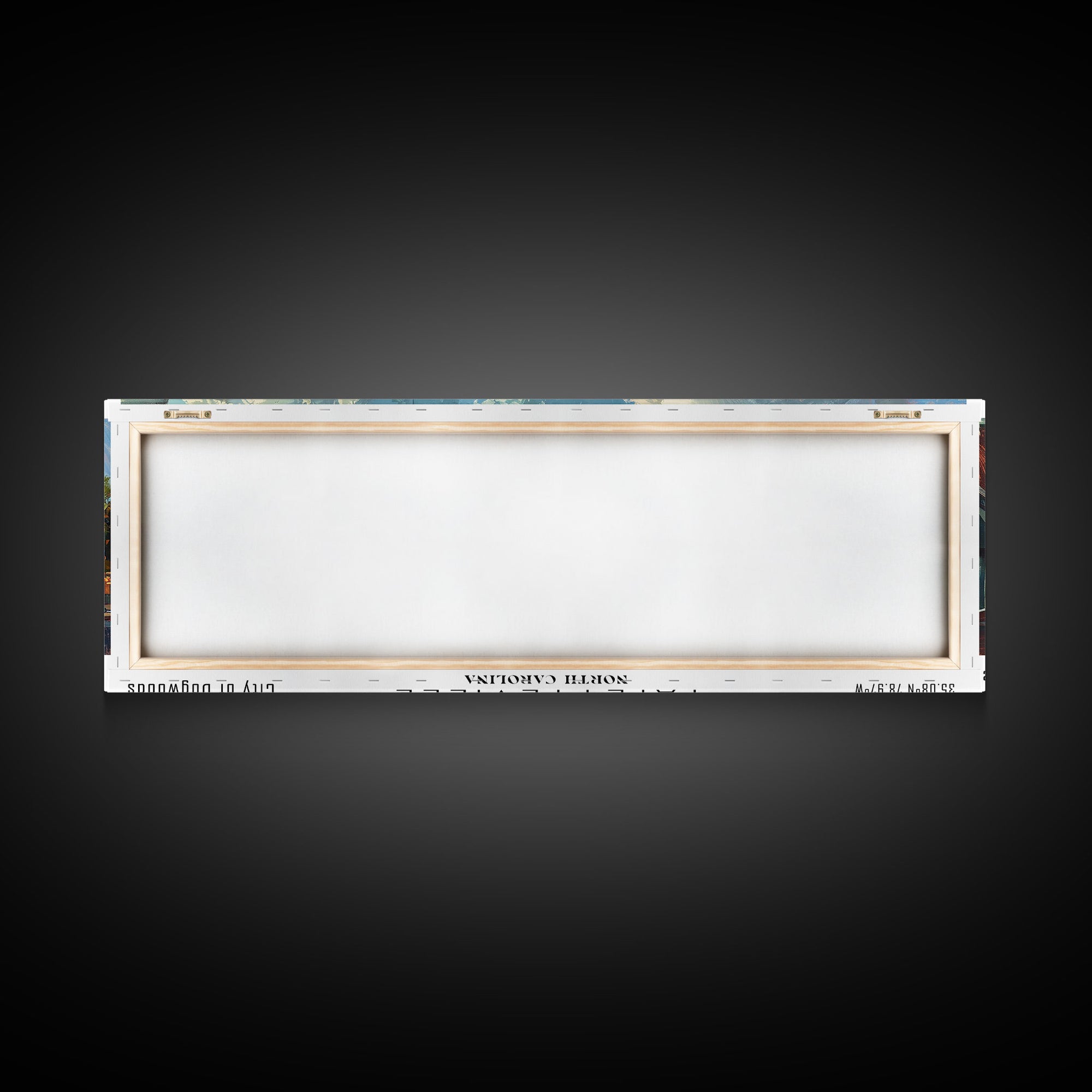 Fayetteville North Carolina Panoramic Watercolor Painting, Scenic Framed Canvas Print, Urban Wall Art for Living Room, Travel Poster, Home Decor, City Gift Idea