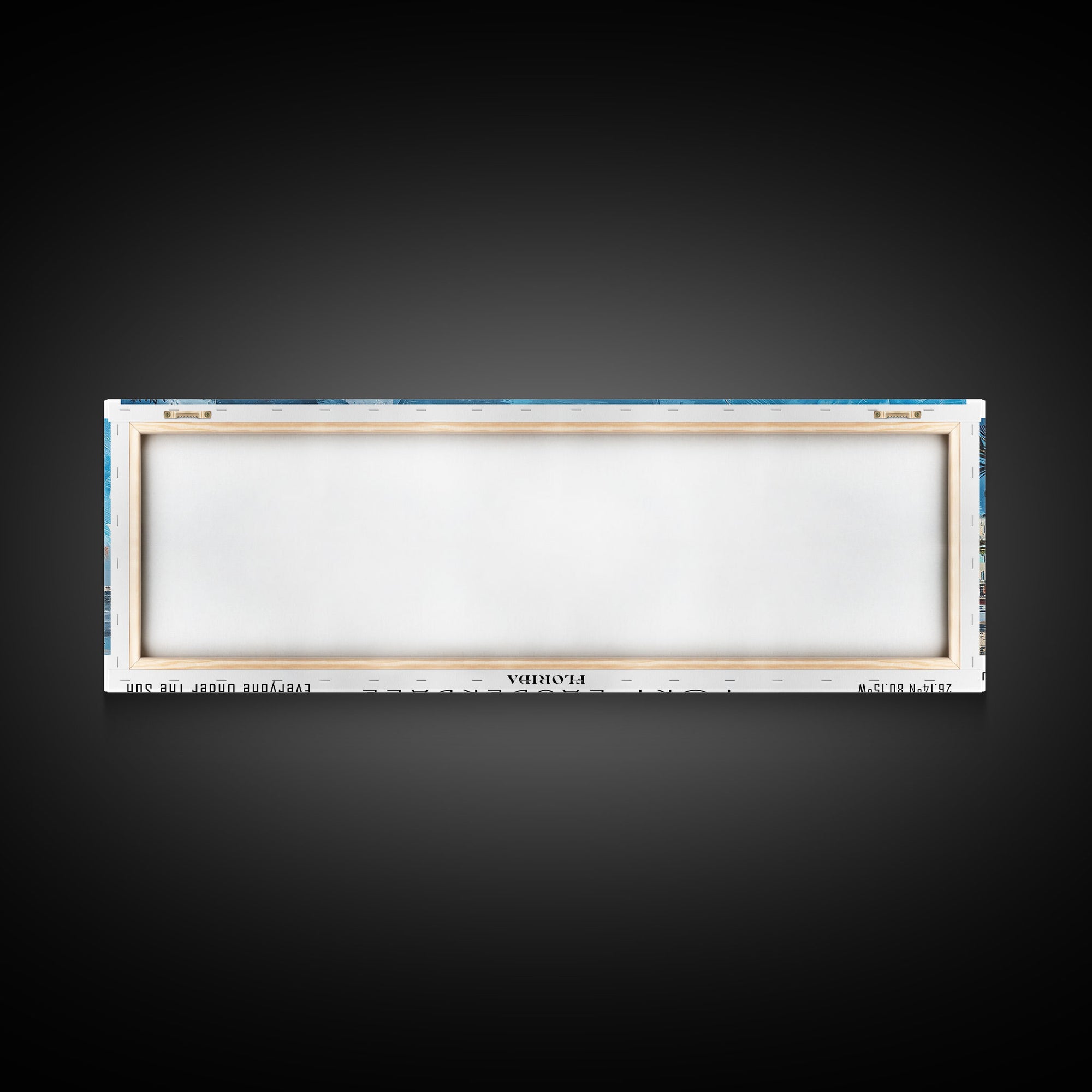 Fort Lauderdale Florida Panoramic Watercolor Painting, Scenic Framed Canvas Print, Urban Wall Art for Living Room, Travel Poster, Home Decor, City Gift Idea