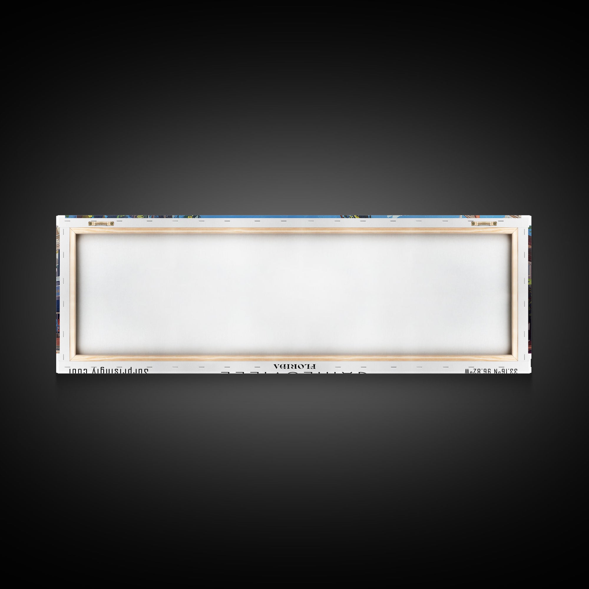 Gainesville Florida Panoramic Watercolor Painting, Urban Framed Canvas Print, Cityscape Wall Art for Office, Travel Decor, Home Gift Idea