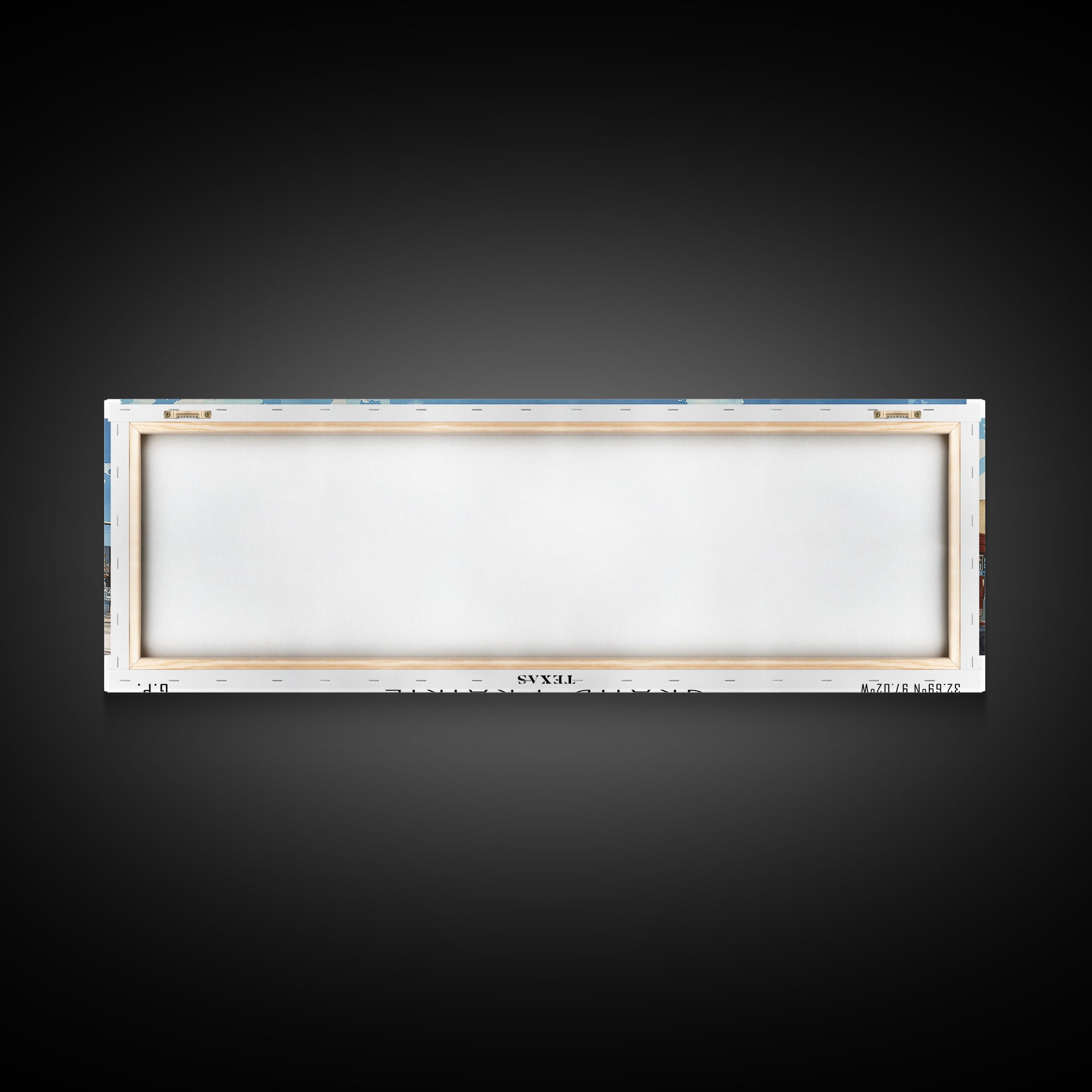 Grand Prairie Texas Panoramic Watercolor Painting, Urban Framed Canvas Print, Cityscape Wall Art for Living Room, Travel Decor, Home Gift Idea