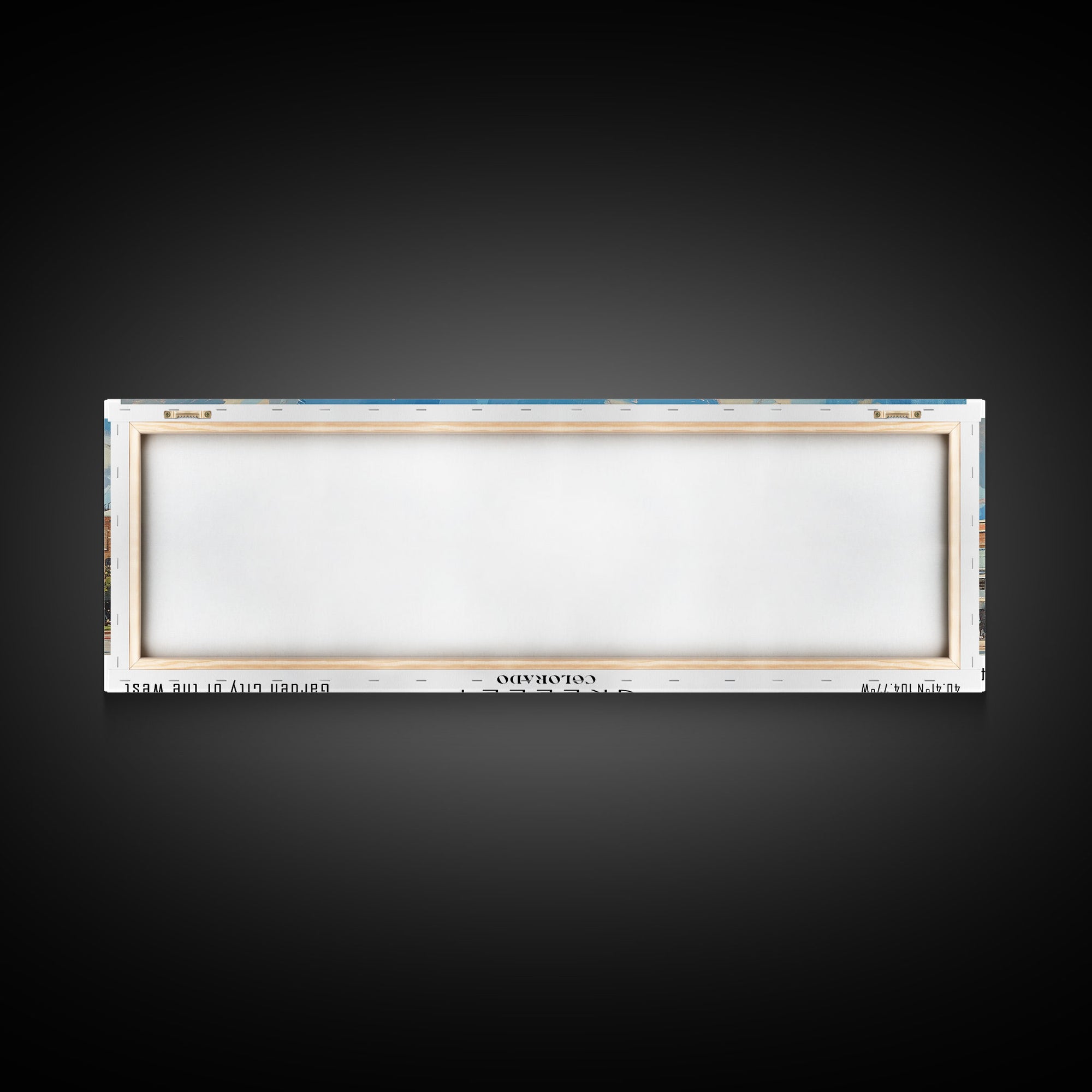 Greeley Colorado Panoramic Watercolor Painting, Urban Framed Canvas Print, Cityscape Wall Art for Living Room, Travel Poster, Home Decor, City Gift Idea