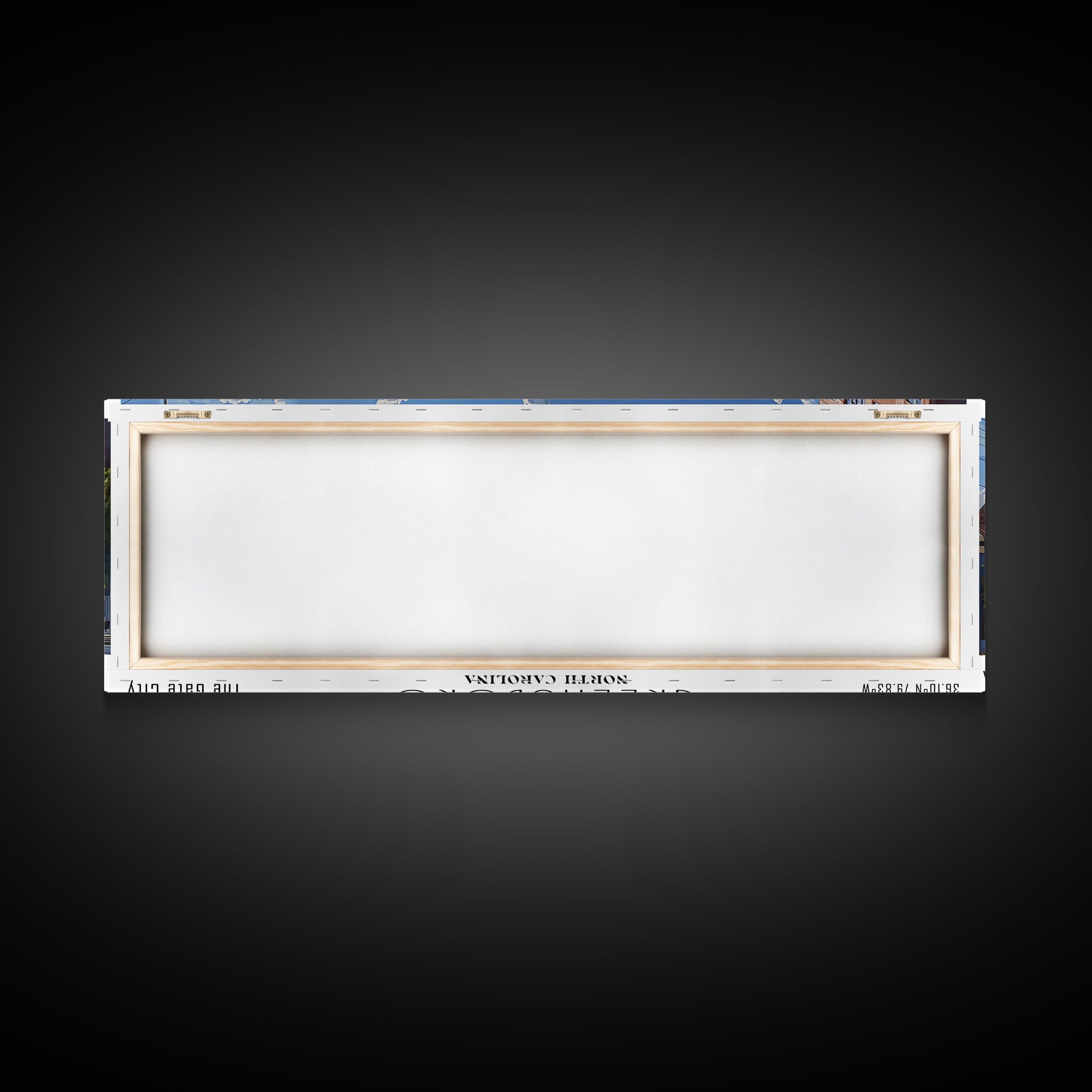 Greensboro North Carolina Panoramic Watercolor Painting, Urban Framed Canvas Print, Cityscape Wall Art for Living Room, Travel Poster, Home Decor, City Gift Idea