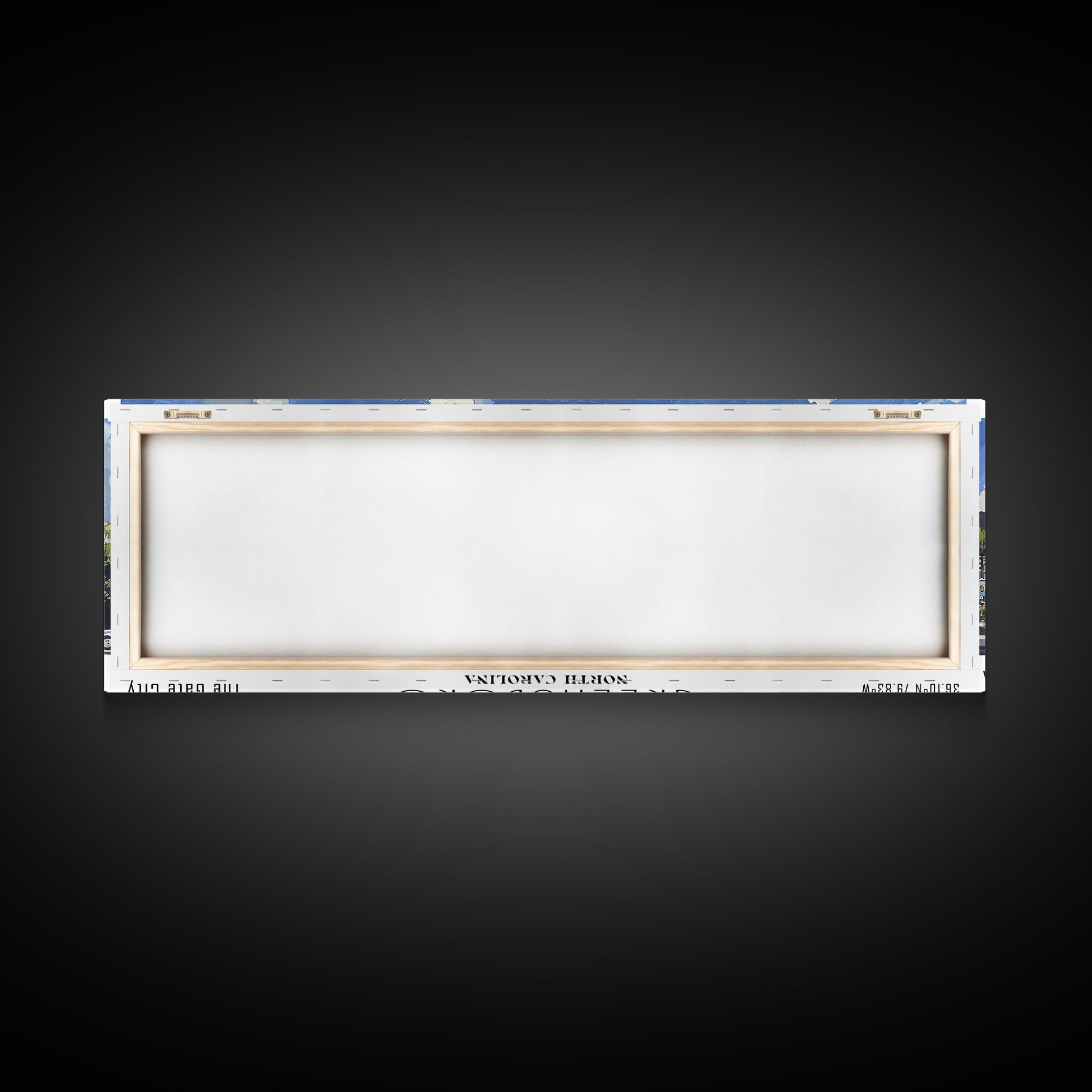 Greensboro North Carolina Panoramic Watercolor Painting, Urban Framed Canvas Print, Cityscape Wall Art for Office, Travel Decor, Home Gift Idea