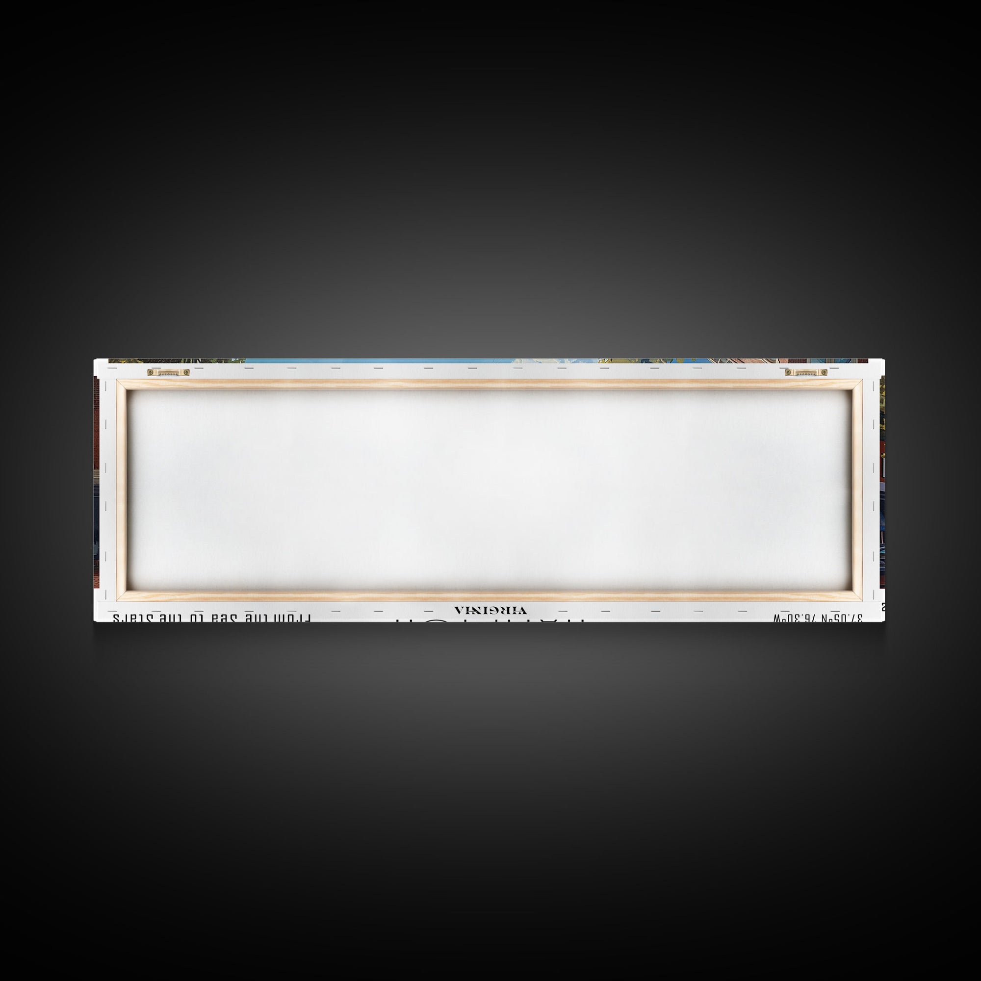 Hampton Virginia Panoramic Watercolor Painting, Urban Framed Canvas Print, Cityscape Wall Art for Living Room, Travel Poster, Home Decor, City Gift Idea