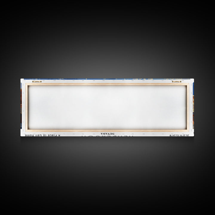 Henderson Nevada Panoramic Watercolor Painting, Urban Framed Canvas Print, Cityscape Wall Art for Office, Travel Decor, Home Gift Idea