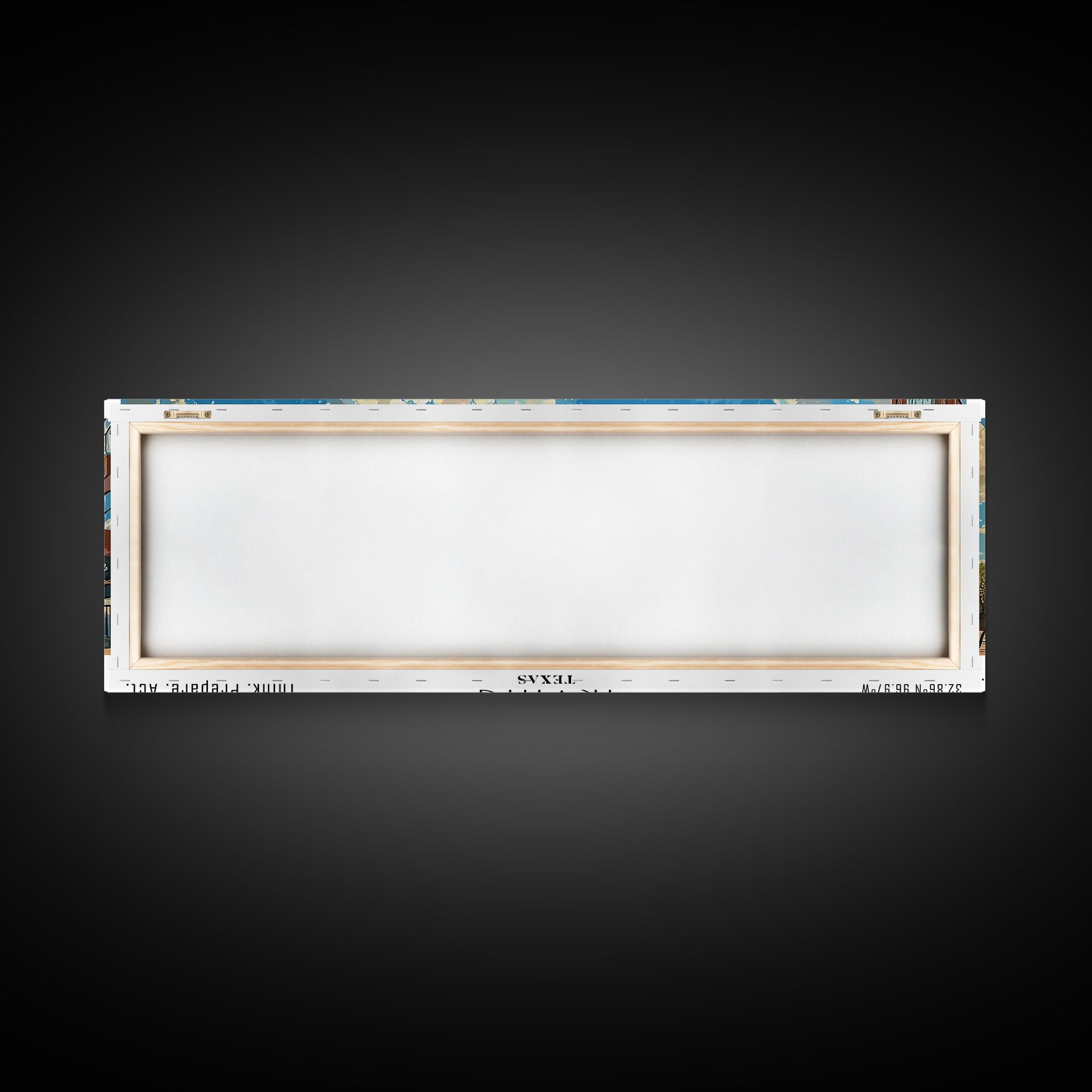 Irving Texas Panoramic Wall Art, Watercolor Framed Canvas Print, Urban Cityscape for Living Room, Travel Poster, Home Decoration