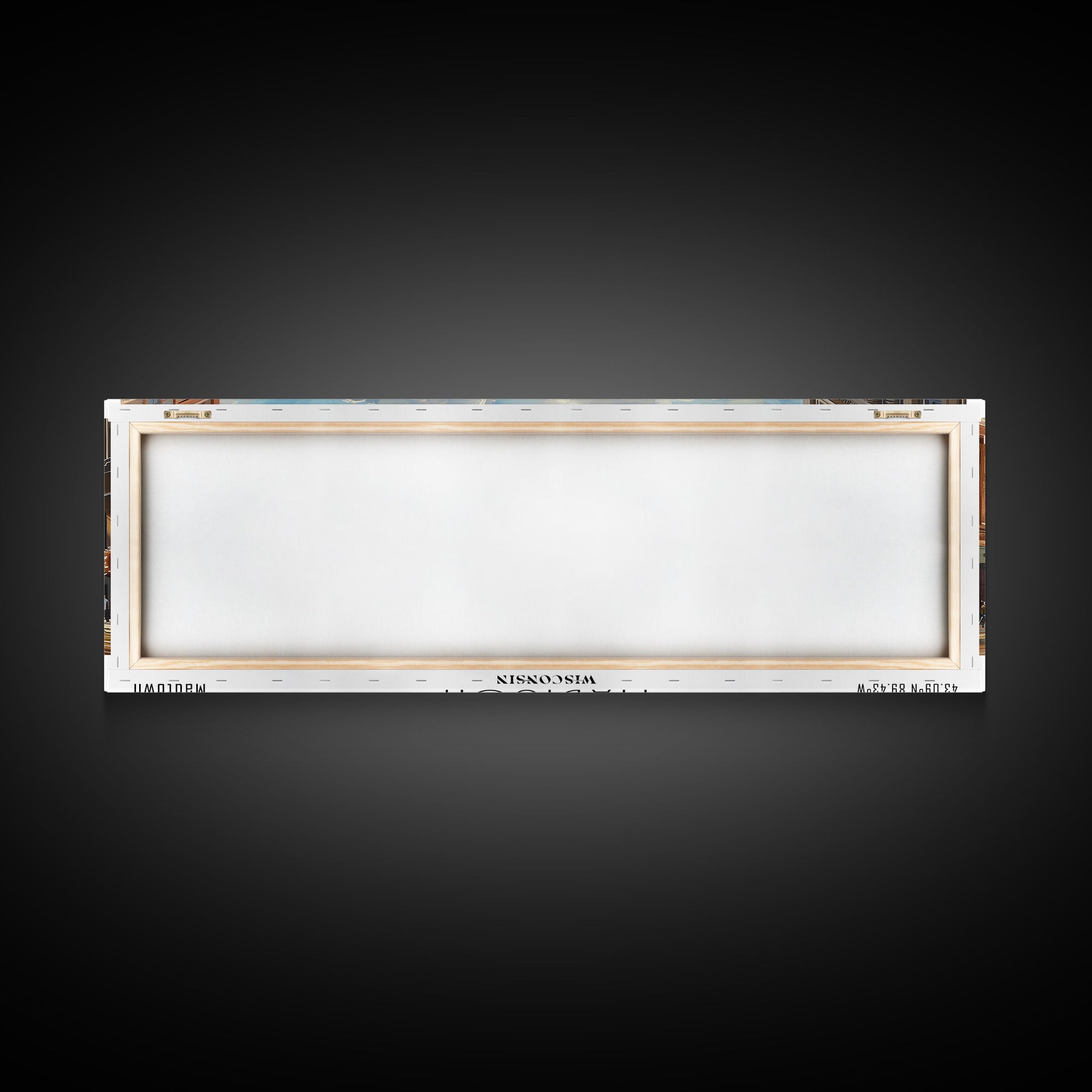 Madison Wisconsin Panoramic Framed Canvas Print, Stunning Watercolor Painting, City Wall Art, Office Decor, Living Room Art, Travel Poster