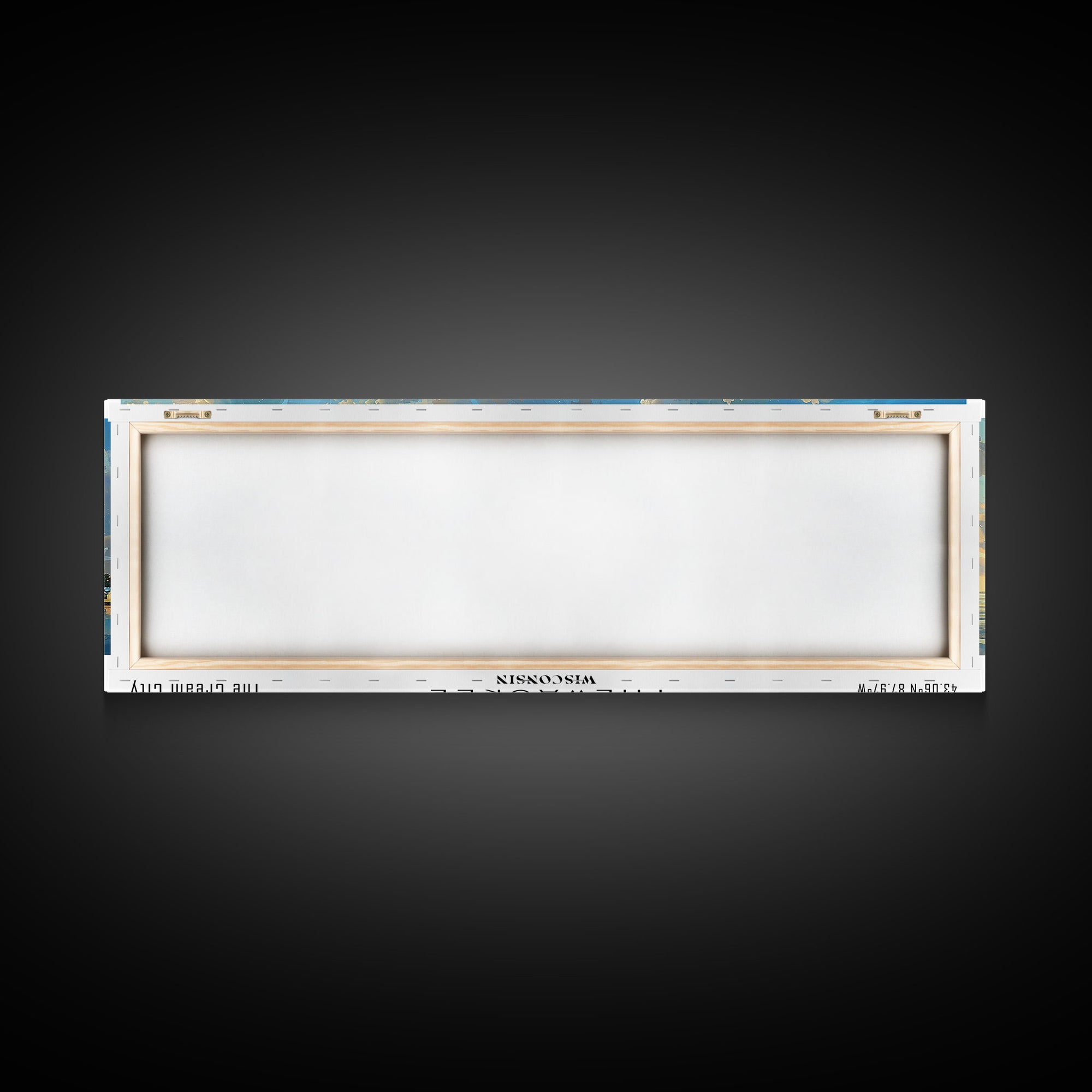 Milwaukee Wisconsin Panoramic Framed Canvas Print, Beautiful Watercolor Painting, Office Wall Art, Travel Poster, Home Decor, City Art