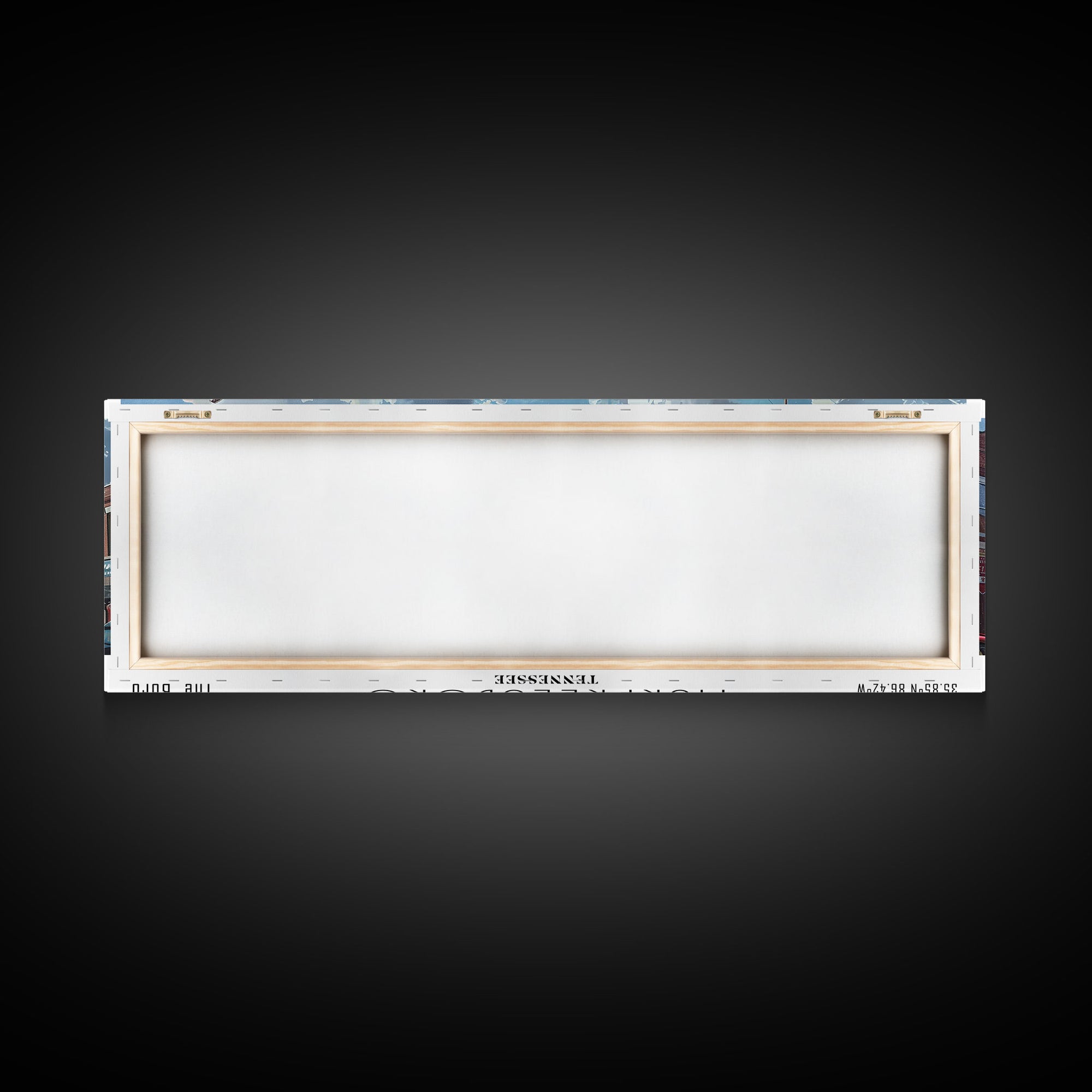 Murfreesboro Tennessee Panoramic Framed Canvas Print, Stunning Watercolor City Art, Office Wall Decor, Travel Poster, Living Room Decor