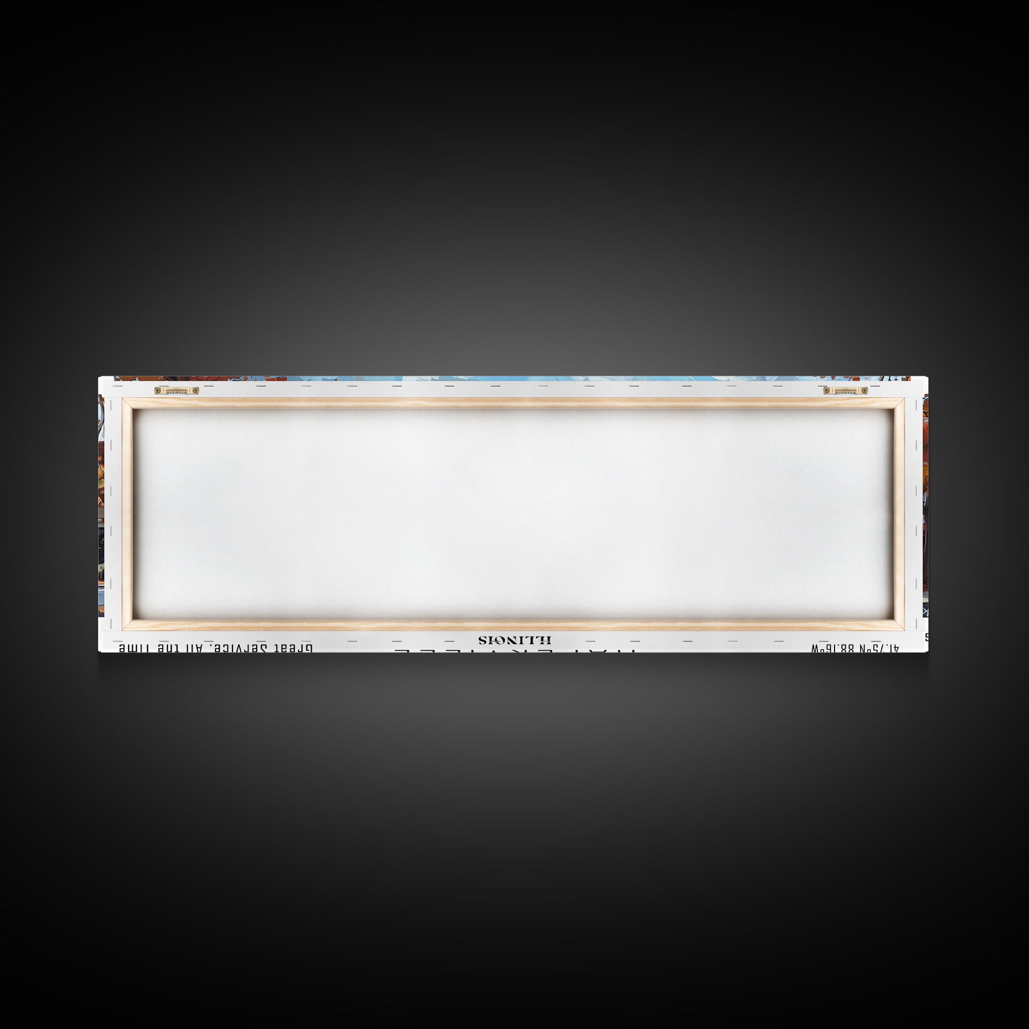 Naperville Illinois Panoramic Framed Canvas Print, Watercolor Cityscape, Office Wall Art, Travel Poster, Living Room Decor, City Art