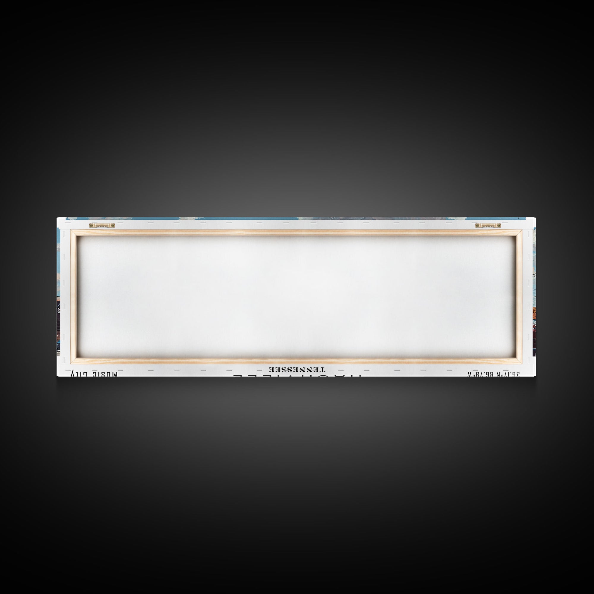 Nashville Tennessee Panoramic Framed Canvas Print, Stunning Watercolor Painting, Office Wall Art, Travel Poster, Home Decor, City Art