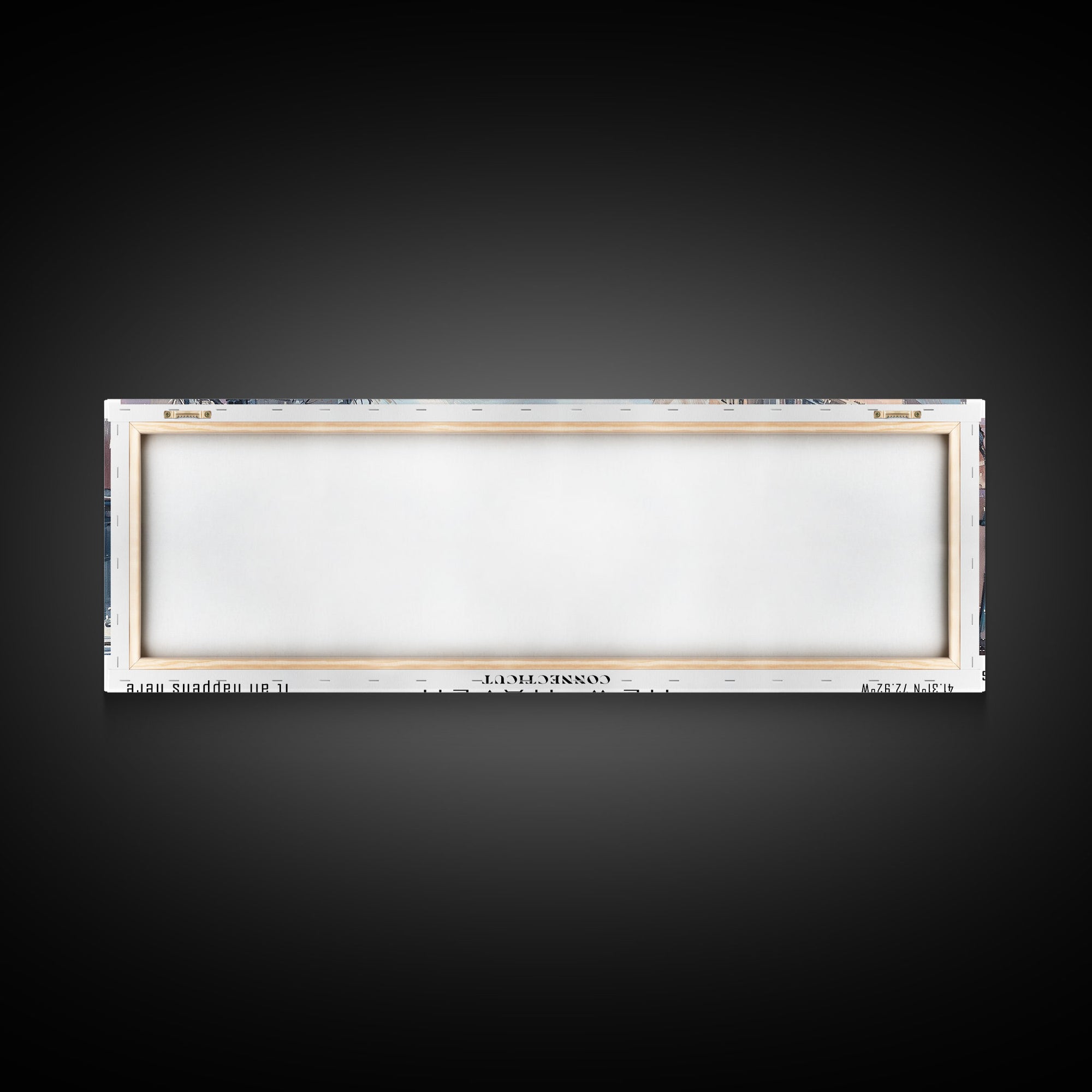 New Haven Connecticut Panoramic Framed Canvas Print, Stunning Watercolor Painting, Office Wall Art, Travel Poster, Home Decor