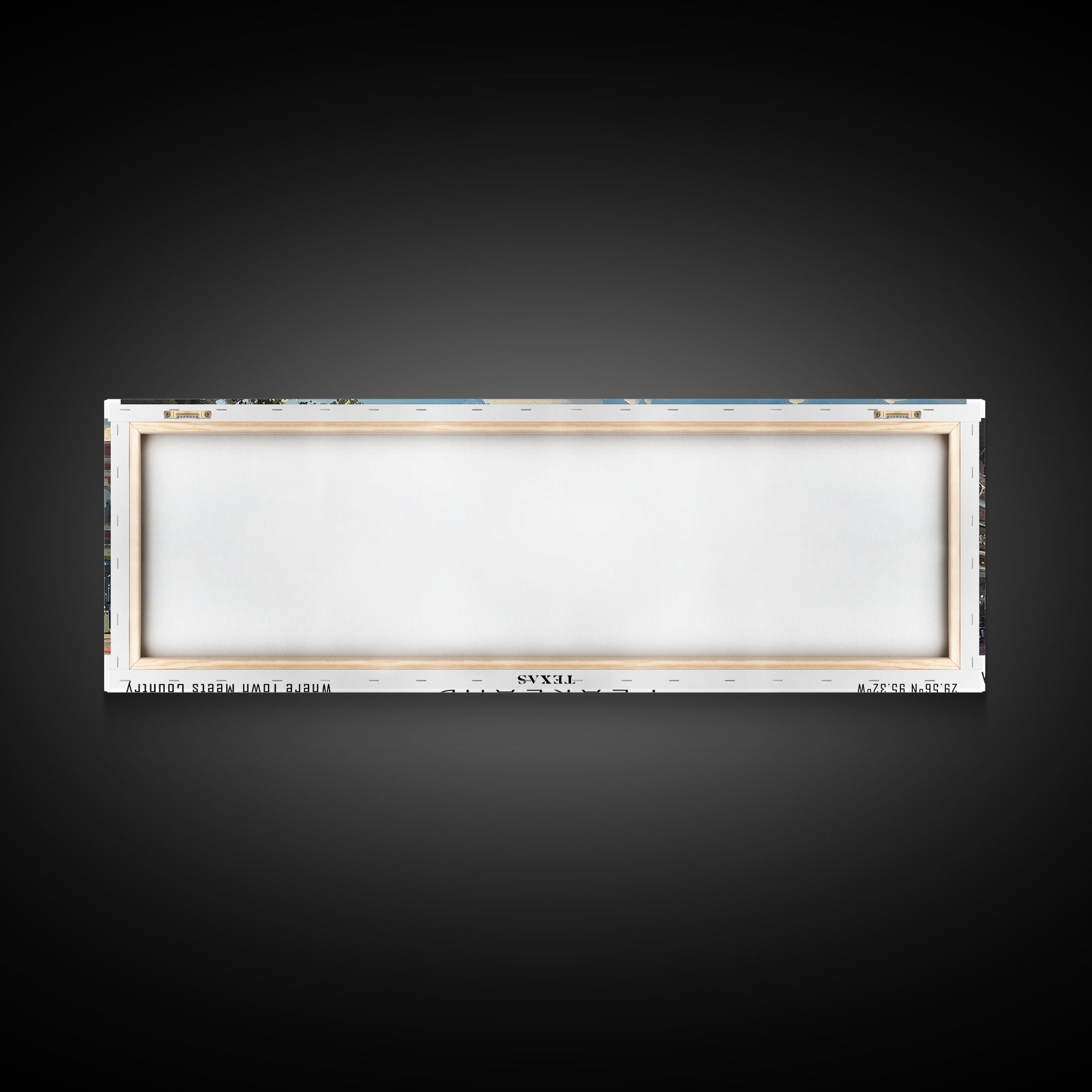 Pearland Texas Panoramic Framed Canvas Print, Cityscape Watercolor Painting, Travel Poster for Home Decor, Urban Art, Unique Gift Idea