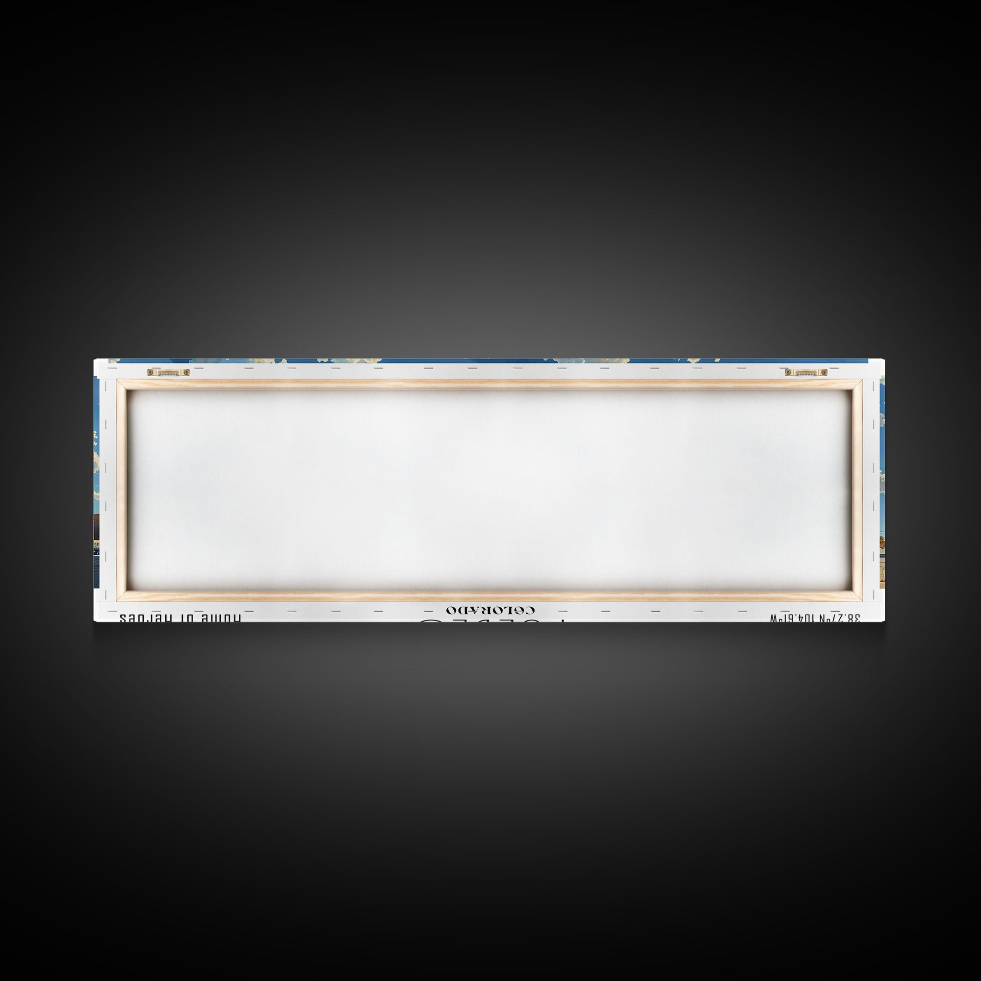 Pueblo Colorado Panoramic Print, Artistic Framed Canvas Print, Travel Poster Art, Home Decor, Office Wall Art, Gift Idea