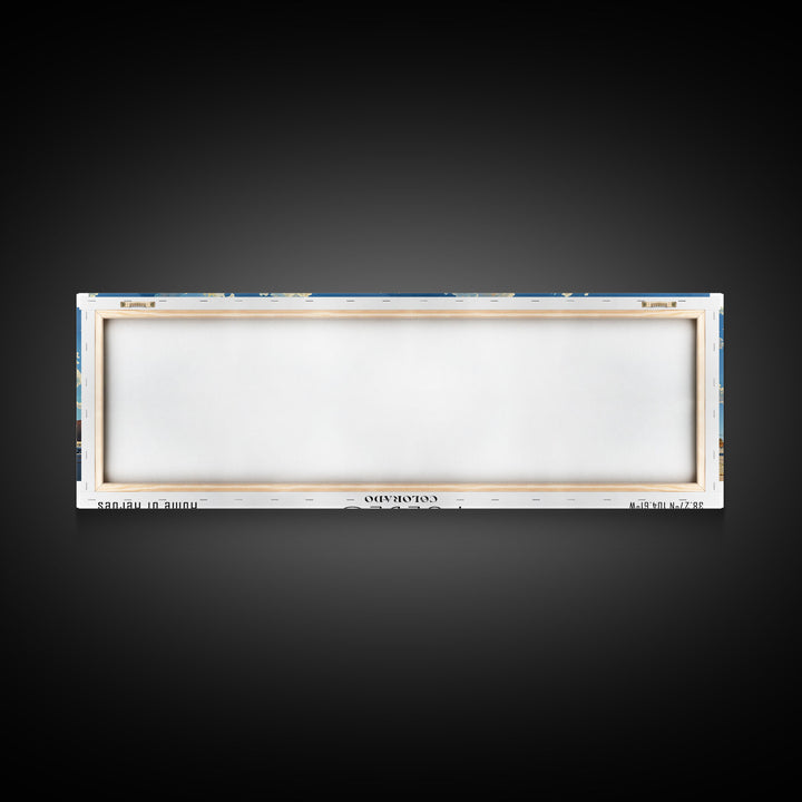 Pueblo Colorado Panoramic Print, Artistic Framed Canvas Print, Travel Poster Art, Home Decor, Office Wall Art, Gift Idea