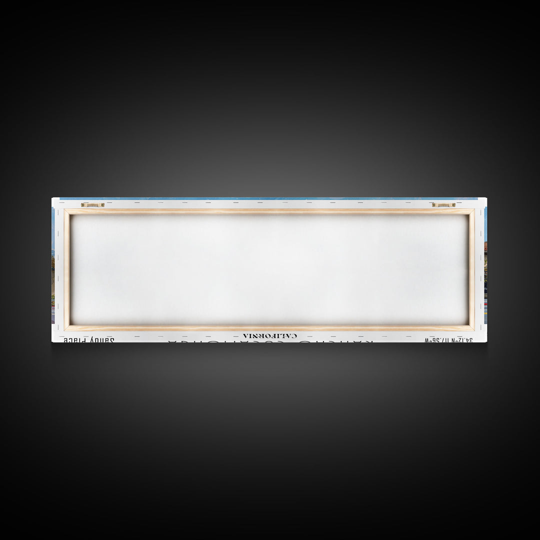 Rancho Cucamonga California Panoramic Print, Stylish Framed Canvas Print, Travel Poster Art, Home Decor, Office Wall Art