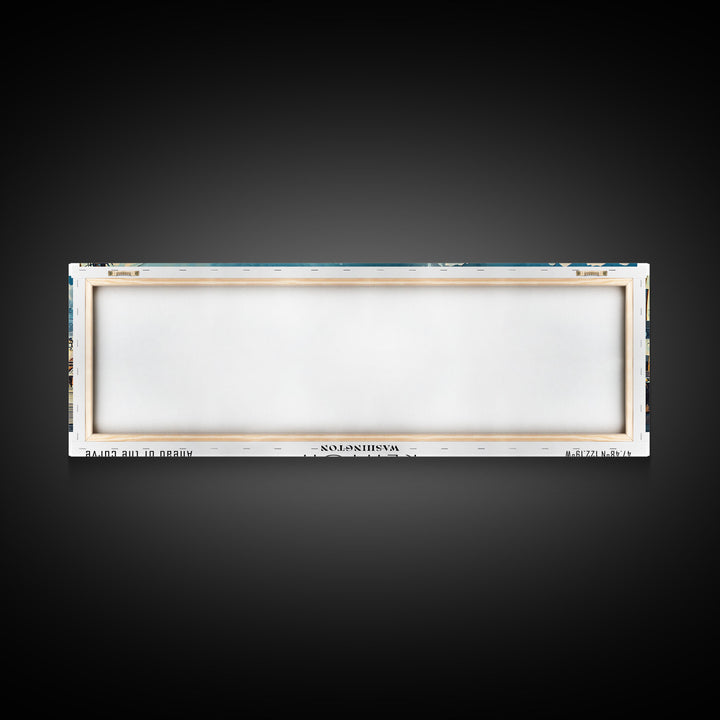 Renton Washington Panoramic Print, Creative Framed Canvas Print, City Travel Poster, Living Room Art, Home Decor, Unique Gift