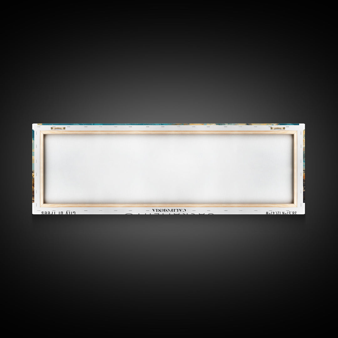 Sacramento California Panoramic Print, Creative Framed Canvas Print, City Travel Poster, Home Decoration, Wall Art, Unique Gift
