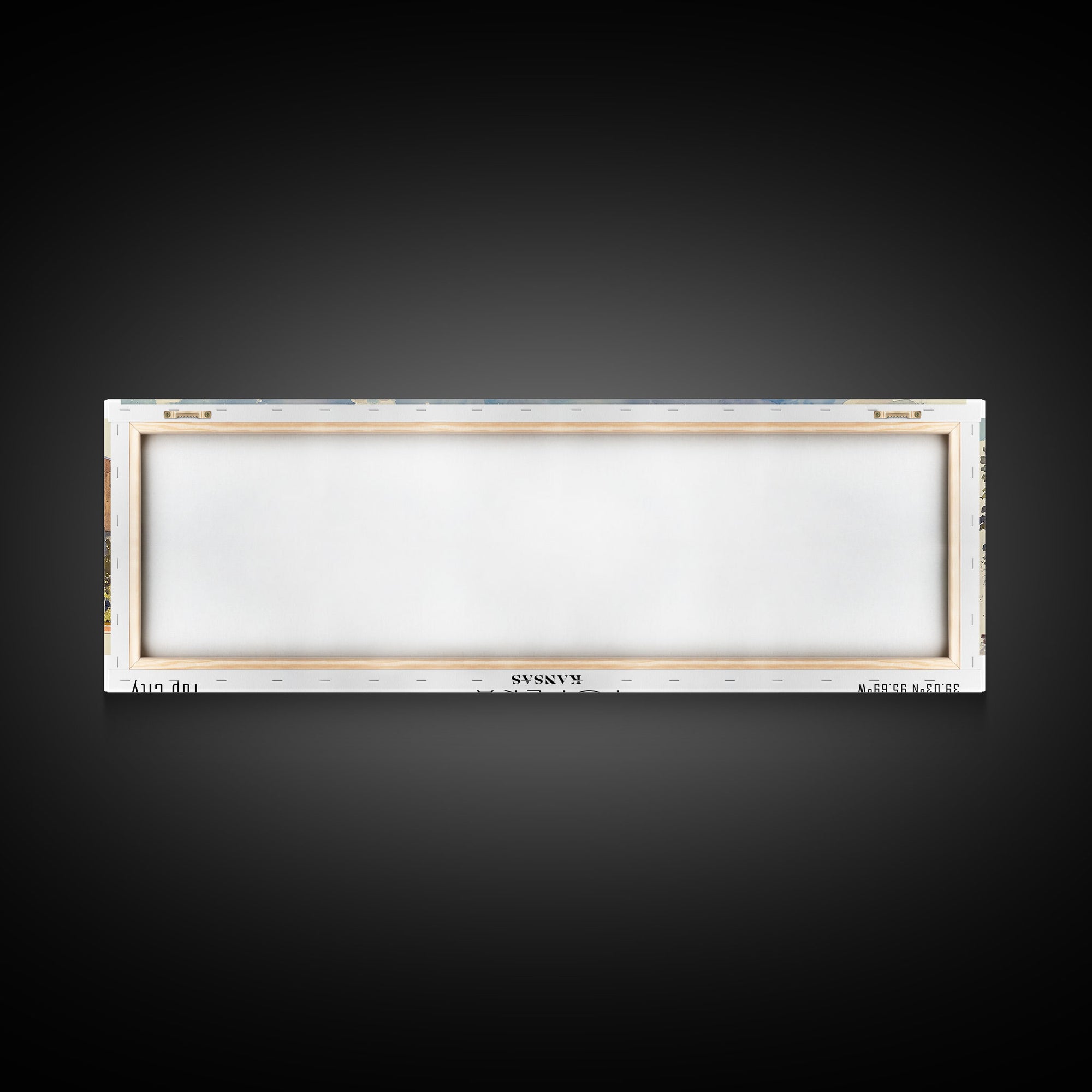 Topeka Kansas Panoramic Wall Art, Framed Canvas Print, Vintage Style Travel Poster, Home Decor, Artistic Office Piece, Unique Gift Idea