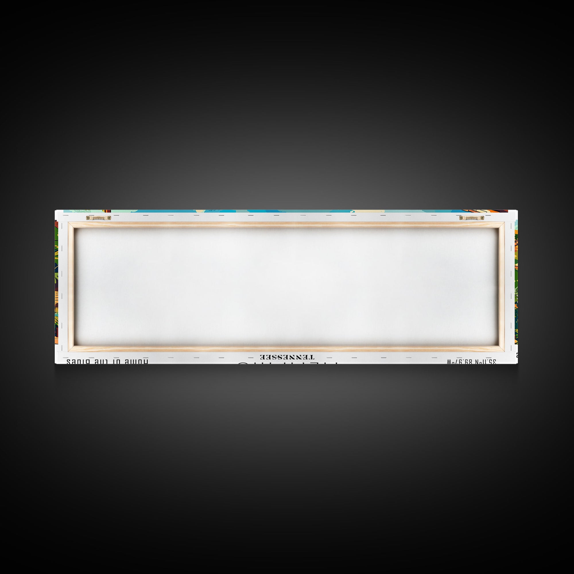 Memphis Tennessee Panoramic Framed Canvas Print, Retro Style Wall Art, Mid Century Modern Home Decor, Pop Art Travel Poster