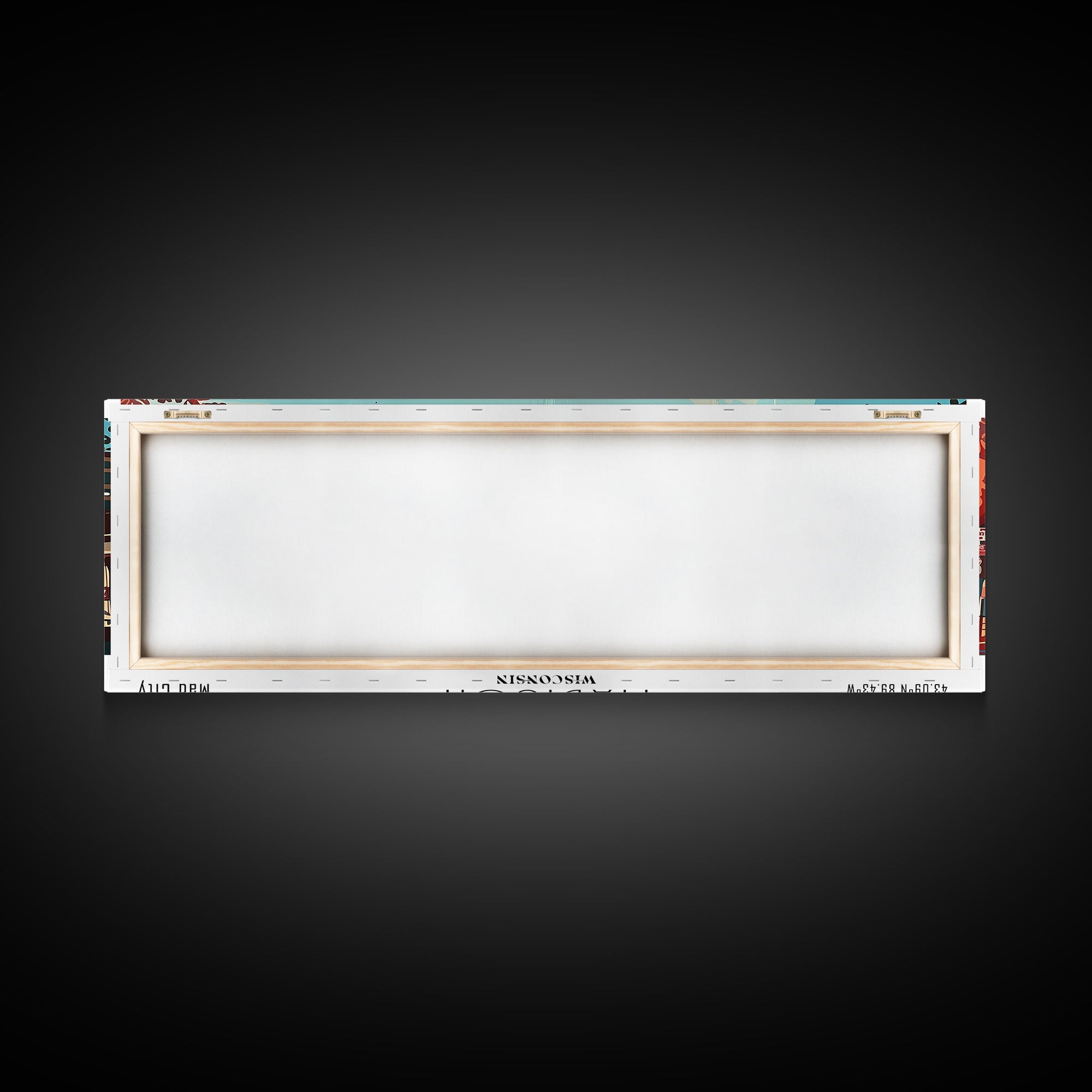 Madison Wisconsin Panoramic Painting, Mid Century Modern Framed Canvas Print, Retro Pop Art Travel Poster, Wall Art, Home Decor, Office Wall Art, Living Room Decor