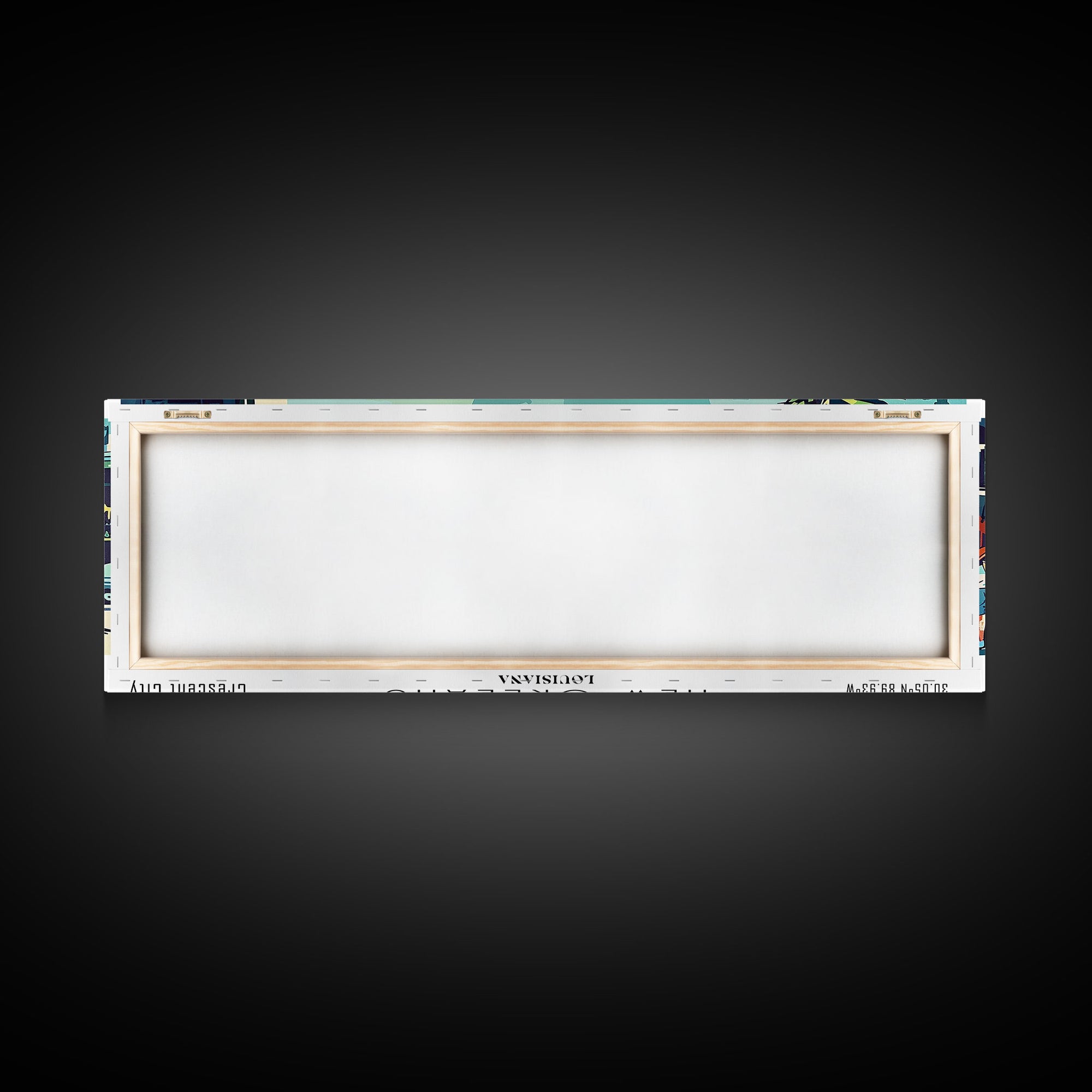 New Orleans Louisiana Panoramic Painting, Mid Century Modern Framed Canvas Print, Retro Pop Art Travel Poster, Living Room Art, Home Decor, Office Wall Art, Vintage Style