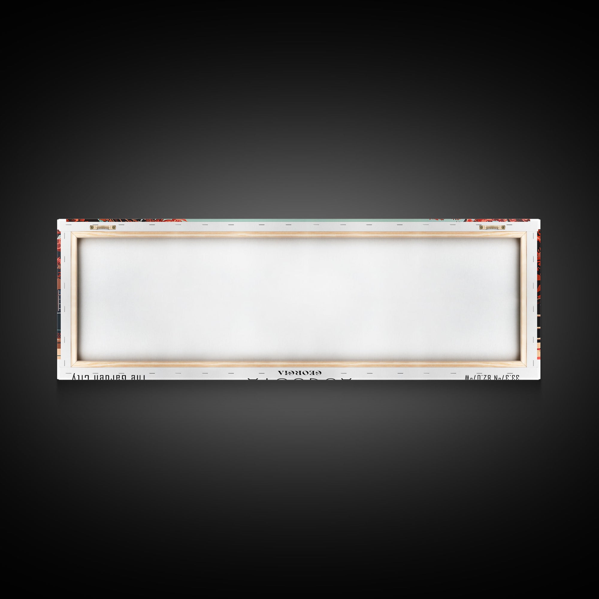 Augusta Georgia Panoramic Painting, Framed Canvas Print, Mid Century Modern Wall Art, Retro Pop Art Travel Poster, Living Room Decor, City Art