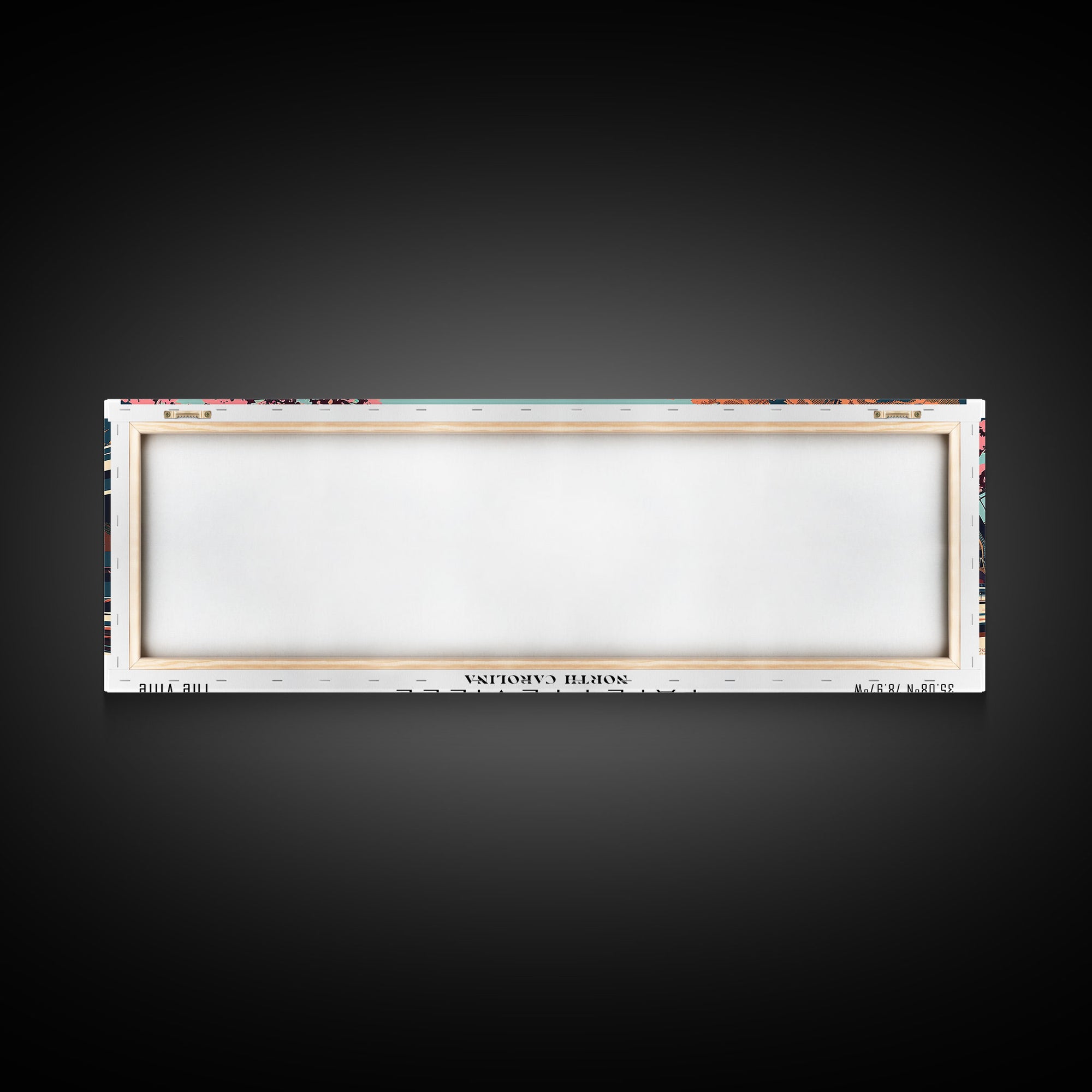 Fayetteville North Carolina Panoramic Painting, Framed Canvas Print, Mid Century Modern Wall Art, Retro Pop Art Travel Poster, Home Decor, City Art