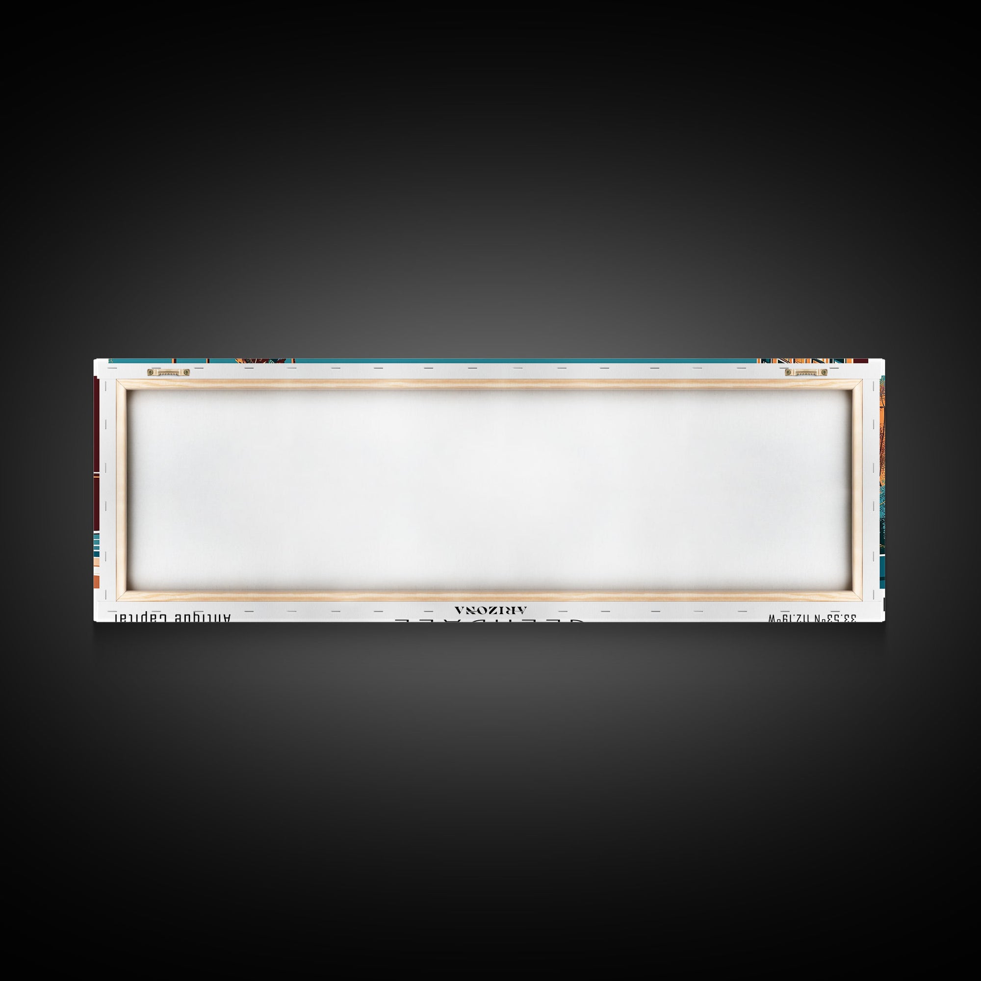 Glendale Arizona Panoramic Painting, Mid Century Modern Framed Canvas Print, City Art, Retro Pop Art Travel Poster, Living Room Decor, City Wall Art, Home Office Decor