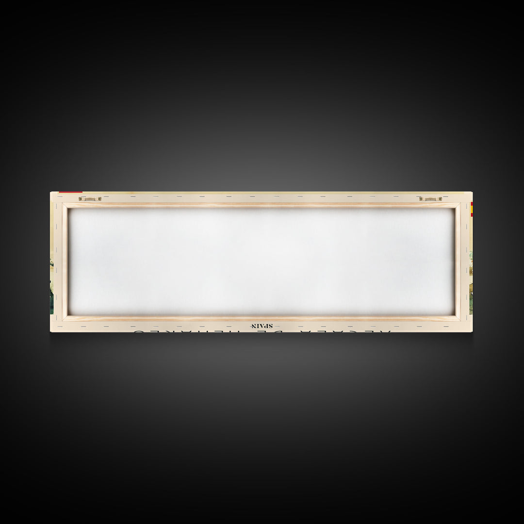 Alcalá Spain Travel Art, City Art, Framed Canvas Print or Metal Wall Art, Europe Travel Poster, Panoramic Wall Art, Extra Wide Wall Art