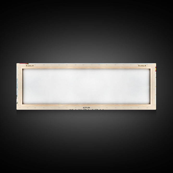 Almeria Spain Panoramic Travel Poster, Framed Canvas Print or Metal Wall Art, Travel Art, Home Decor, Panoramic Painting, Midcentury Art